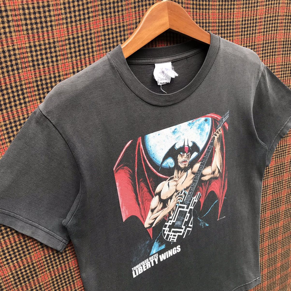 Anime × Band Tees 🔥Distressed🔥Tomoyasu Hotei Liberty Wings Shirt Devil man Size US M / EU 48-50 / 2 - 6 Thumbnail