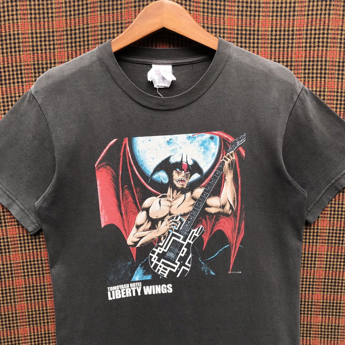 Anime × Band Tees 🔥Distressed🔥Tomoyasu Hotei Liberty Wings Shirt Devil man Size US M / EU 48-50 / 2 - 5 Thumbnail
