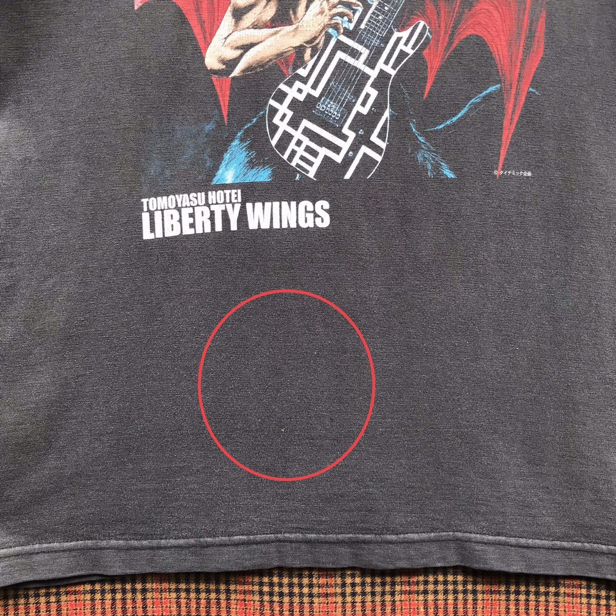 Anime × Band Tees 🔥Distressed🔥Tomoyasu Hotei Liberty Wings Shirt Devil man Size US M / EU 48-50 / 2 - 10 Thumbnail