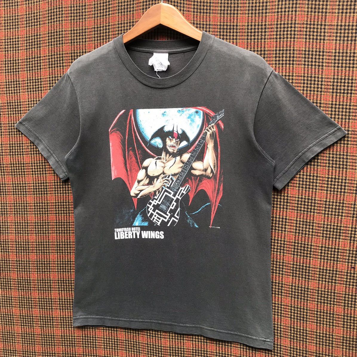 Anime × Band Tees 🔥Distressed🔥Tomoyasu Hotei Liberty Wings Shirt Devil man Size US M / EU 48-50 / 2 - 3 Thumbnail