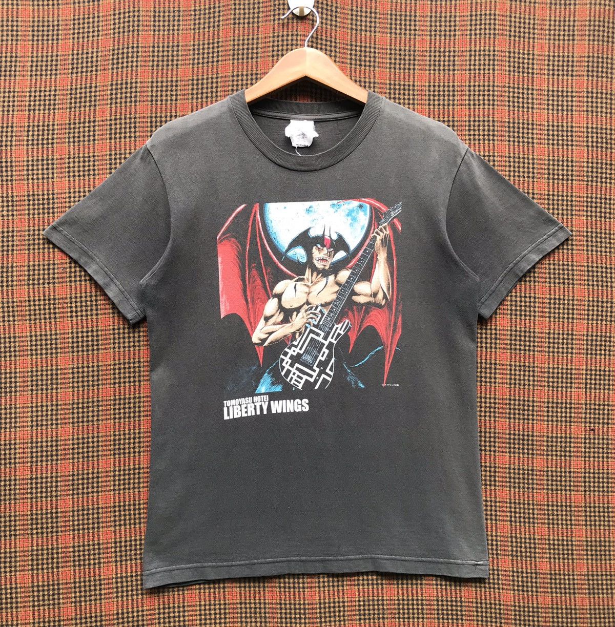 Anime × Band Tees 🔥Distressed🔥Tomoyasu Hotei Liberty Wings Shirt Devil man Size US M / EU 48-50 / 2 - 1 Thumbnail