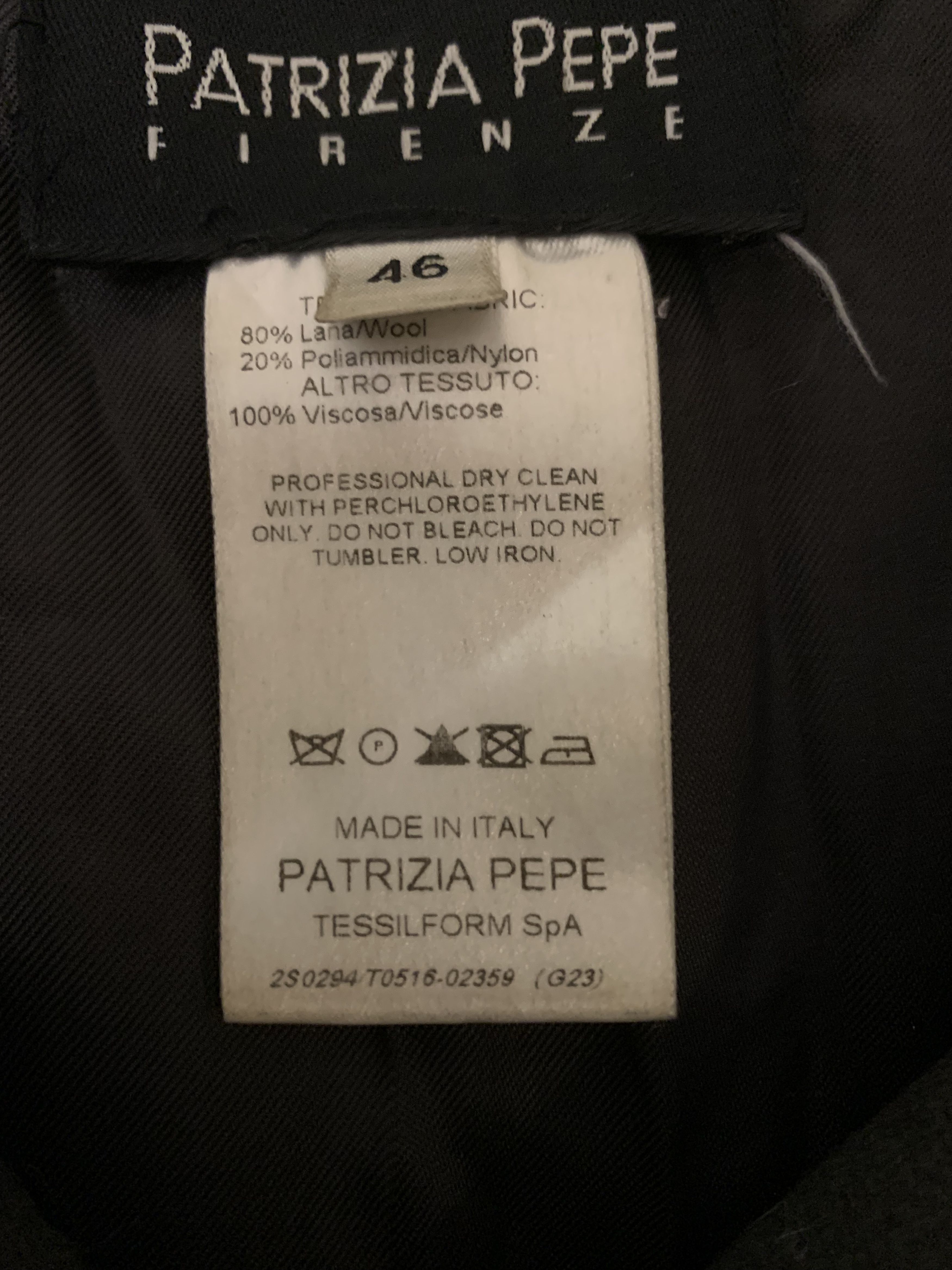 Patrizia Pepe Lana Wool Coat Made In Italy.