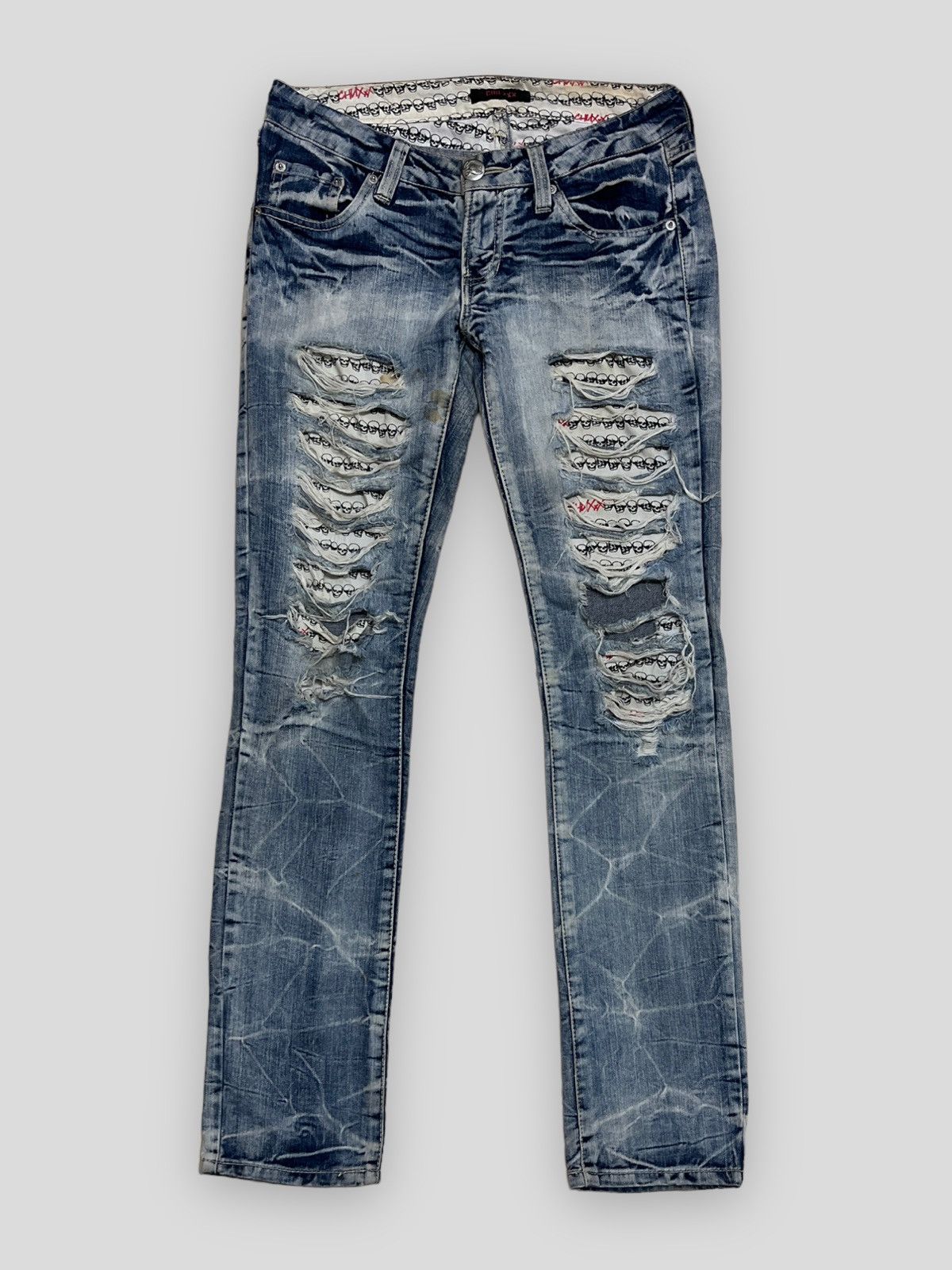 Vintage JAPAN DESIGNER CHUUT CHUXX PUNK DISTRESSED SKULL DENIM | Grailed