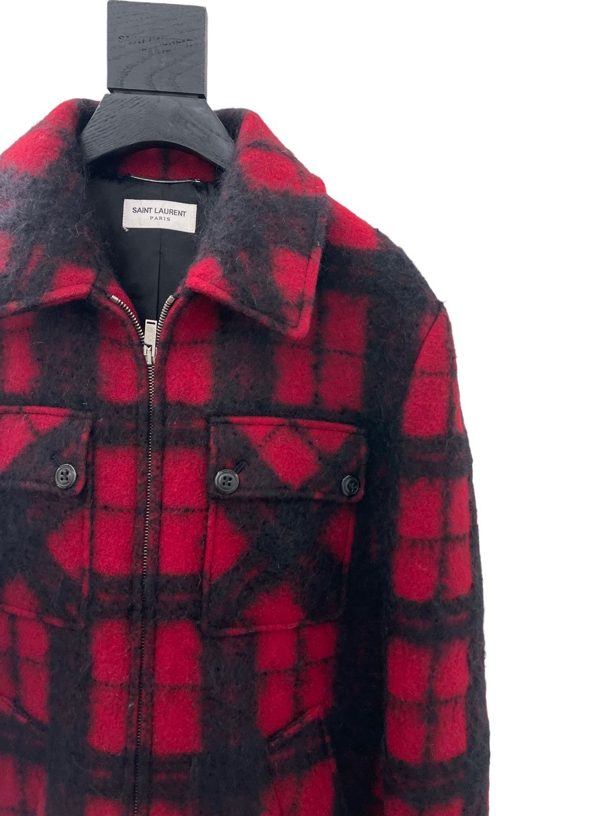 Saint Laurent Checked Brush Jacket