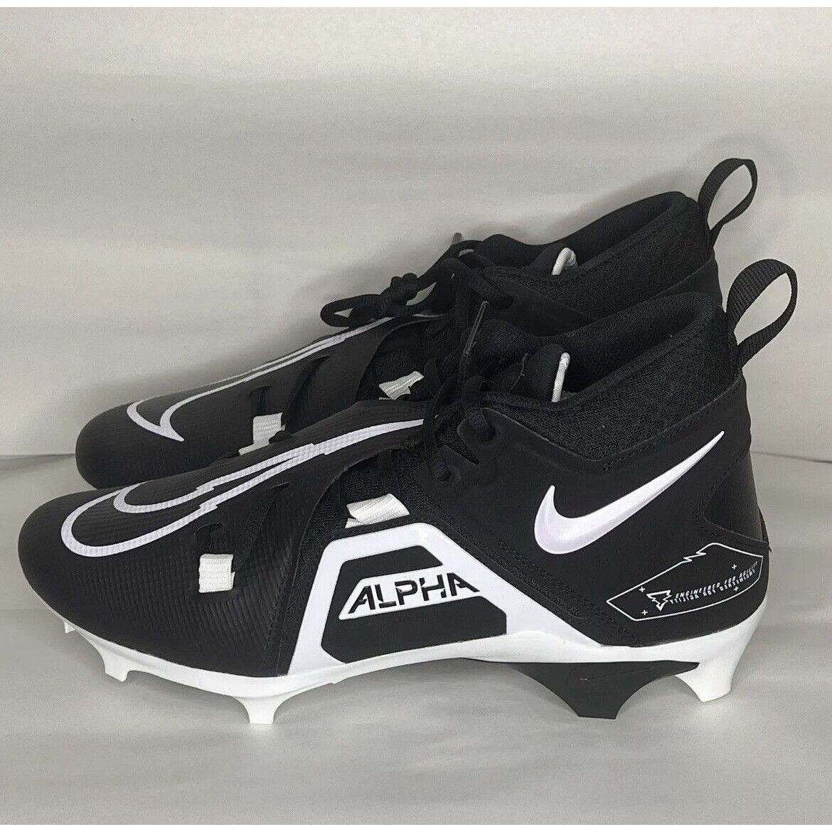 Nike Alpha Menace Pro Mid Black Football Cleats Mens Siz