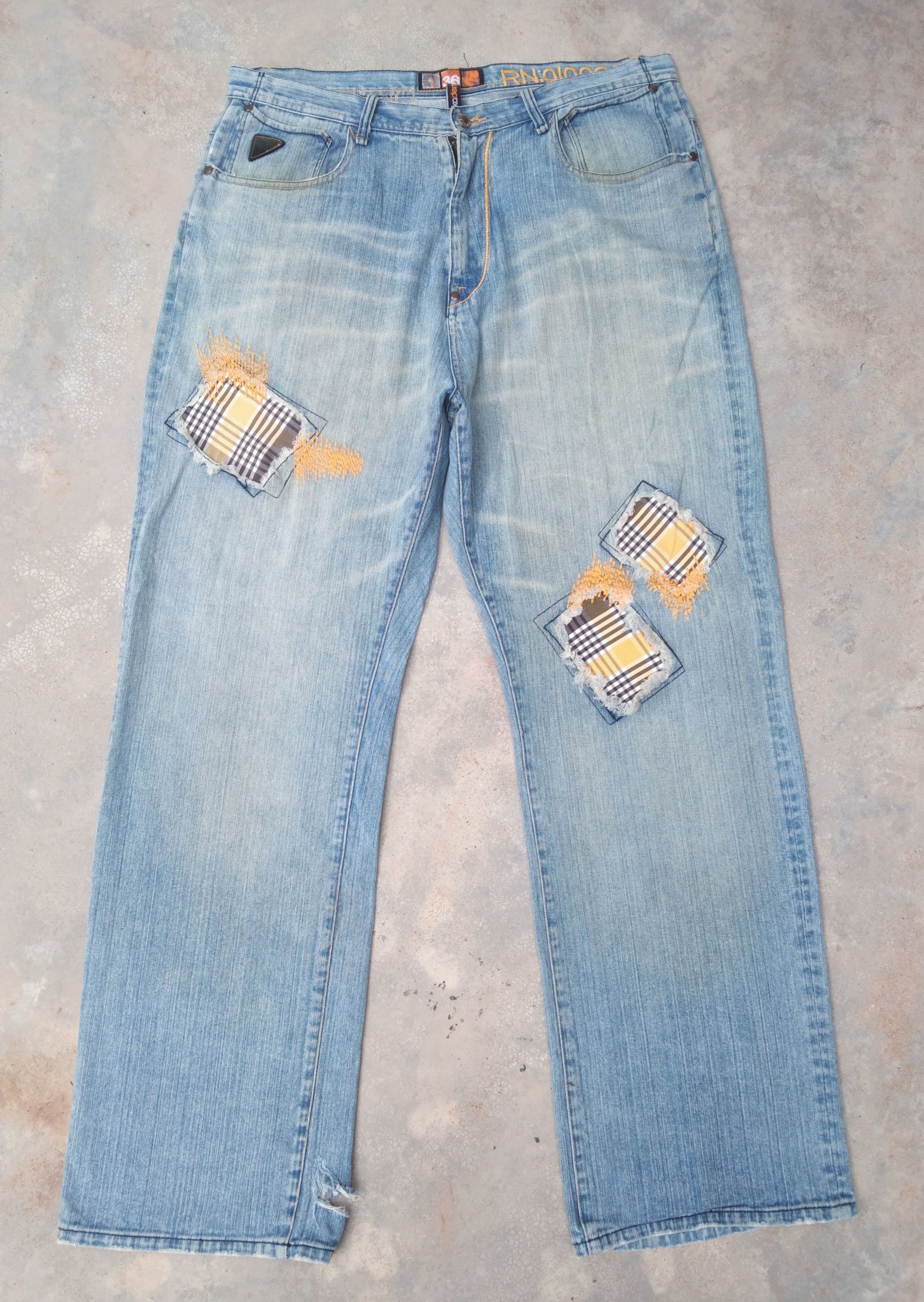 image of Vintage Akademiks Loose Straight Baggy Jnco Jeans Style in Blue, Men's (Size 36)