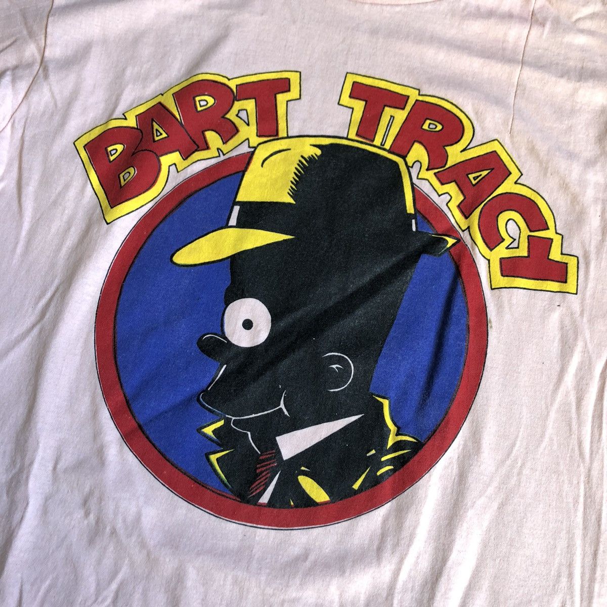 The Simpsons Vintage 1990s Bart Simpson Dick Black Bart Tracy Peach Tee Size US L / EU 52-54 / 3 - 3 Thumbnail