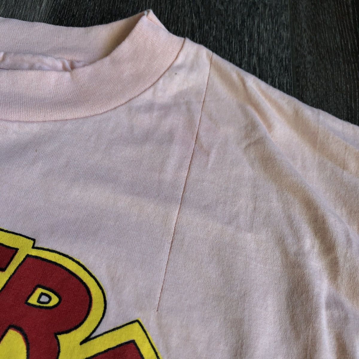 The Simpsons Vintage 1990s Bart Simpson Dick Black Bart Tracy Peach Tee Size US L / EU 52-54 / 3 - 6 Thumbnail