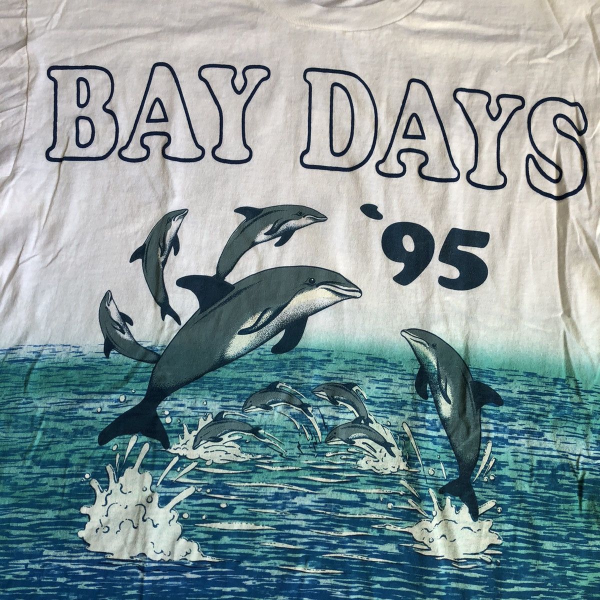 Vintage Vintage 1990s Bay Days Dolphin All Over Print Puff Logo Tee Size US XL / EU 56 / 4 - 3 Thumbnail