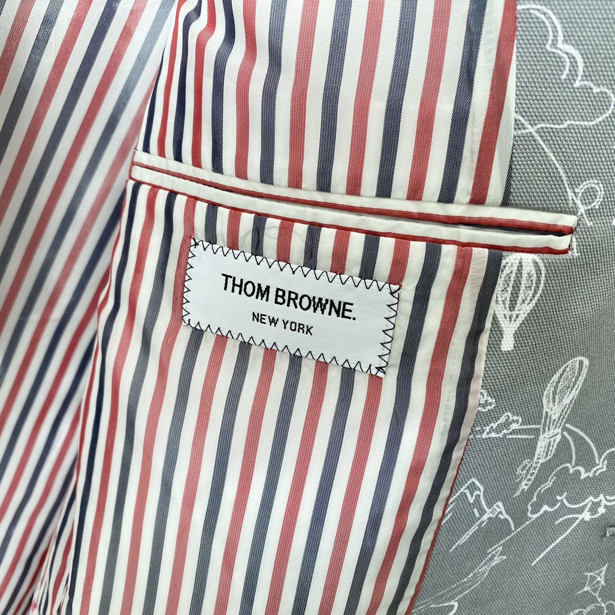 Thom Browne Sky Motif Grey Sack Jacket Small 1 Size US S / EU 44-46 / 1 - 4 Thumbnail
