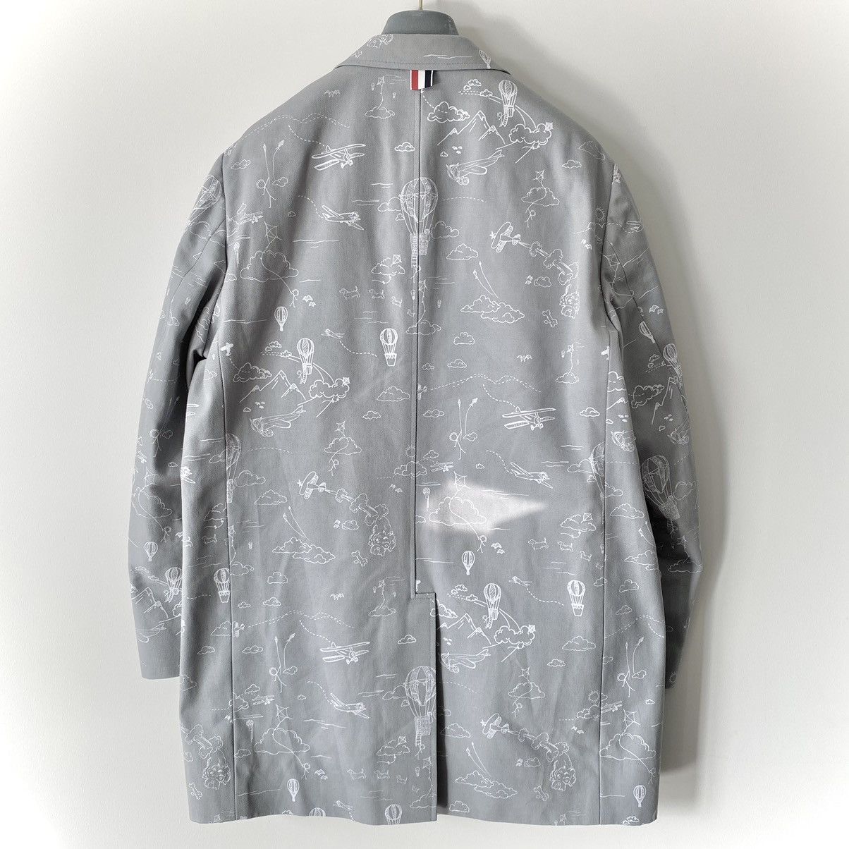 Thom Browne Sky Motif Grey Sack Jacket Small 1 Size US S / EU 44-46 / 1 - 2 Thumbnail