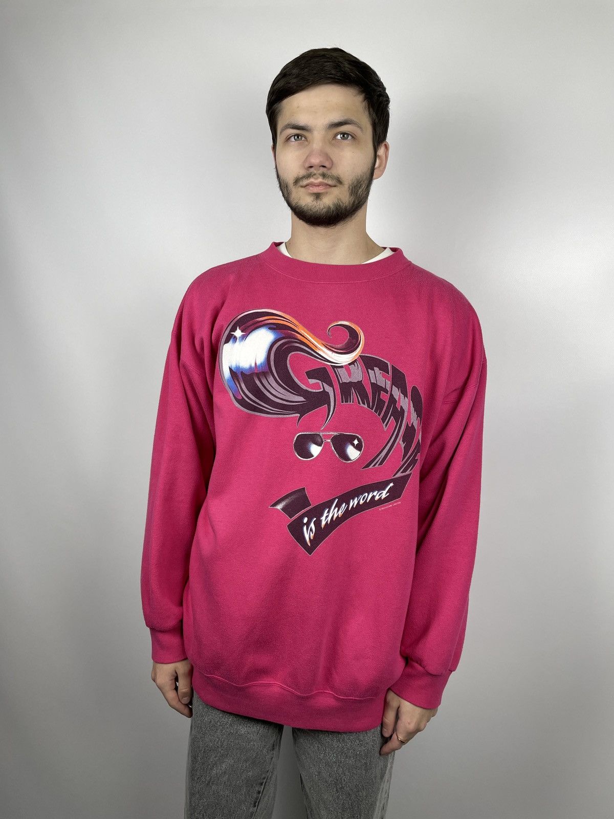 Cartoon Network × Vintage Vintage 90s Grease is the Word Movie Sweatshirt Size US XL / EU 56 / 4 - 2 Thumbnail