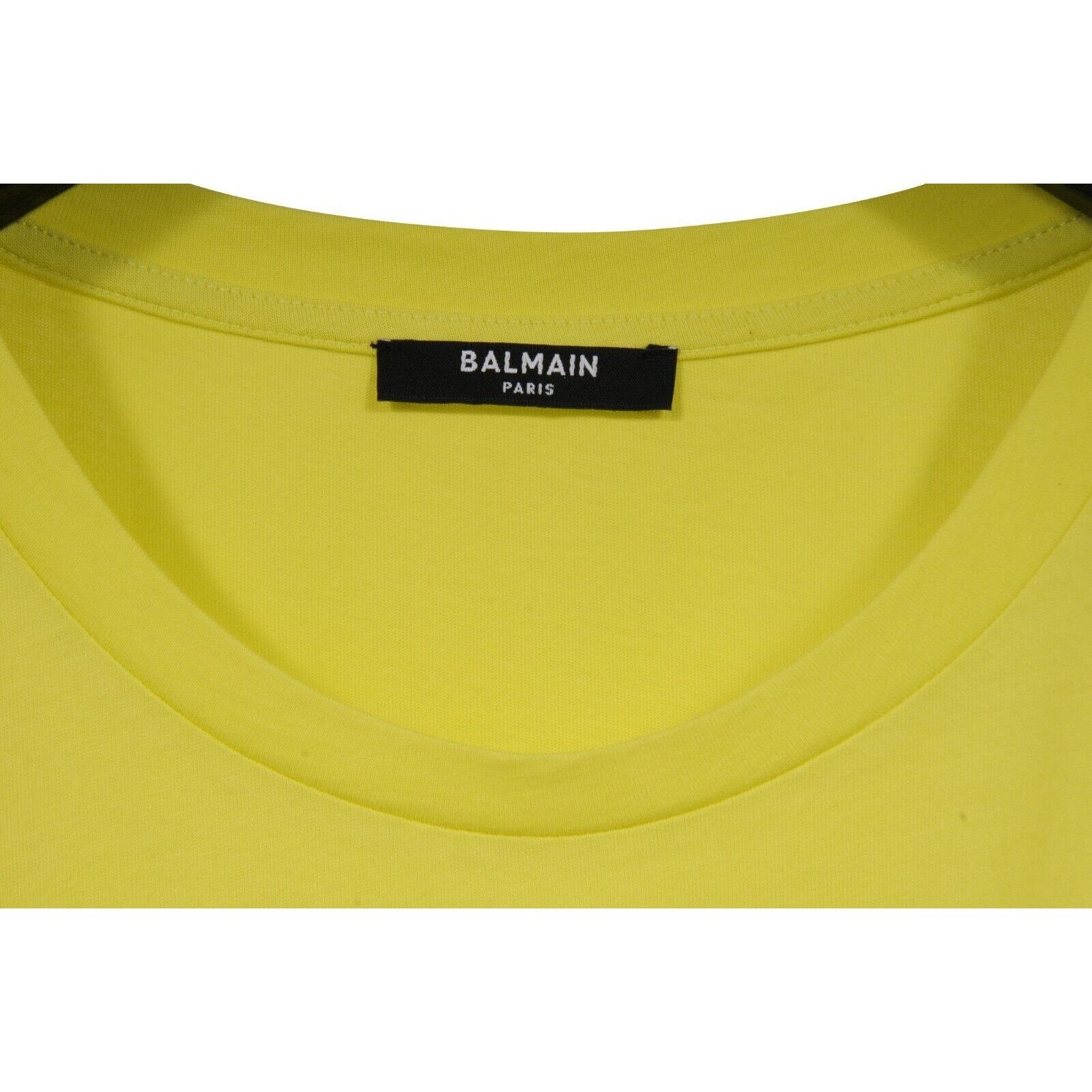 Balmain T Shirt Yellow Embossed Logo Crewneck Size US XL / EU 56 / 4 - 3 Thumbnail