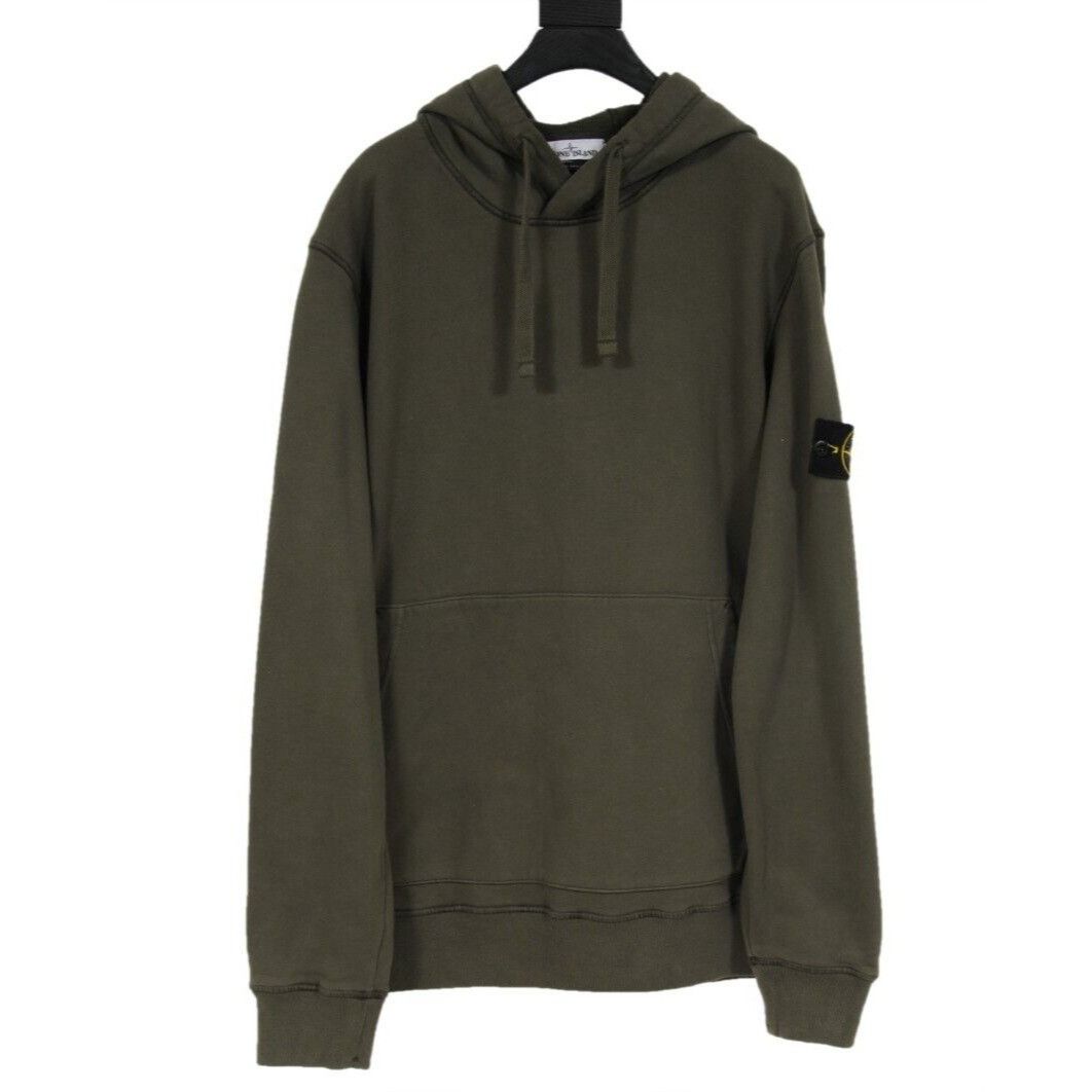 Olive Green Compass Patch Logo Hoodie