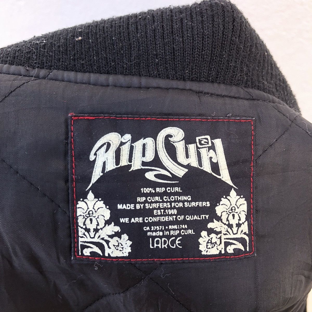 Ripcurl VARSITY JACKET RIPCURL BIG LOGO LEATHER SLEEVE Size US L / EU 52-54 / 3 - 13 Thumbnail