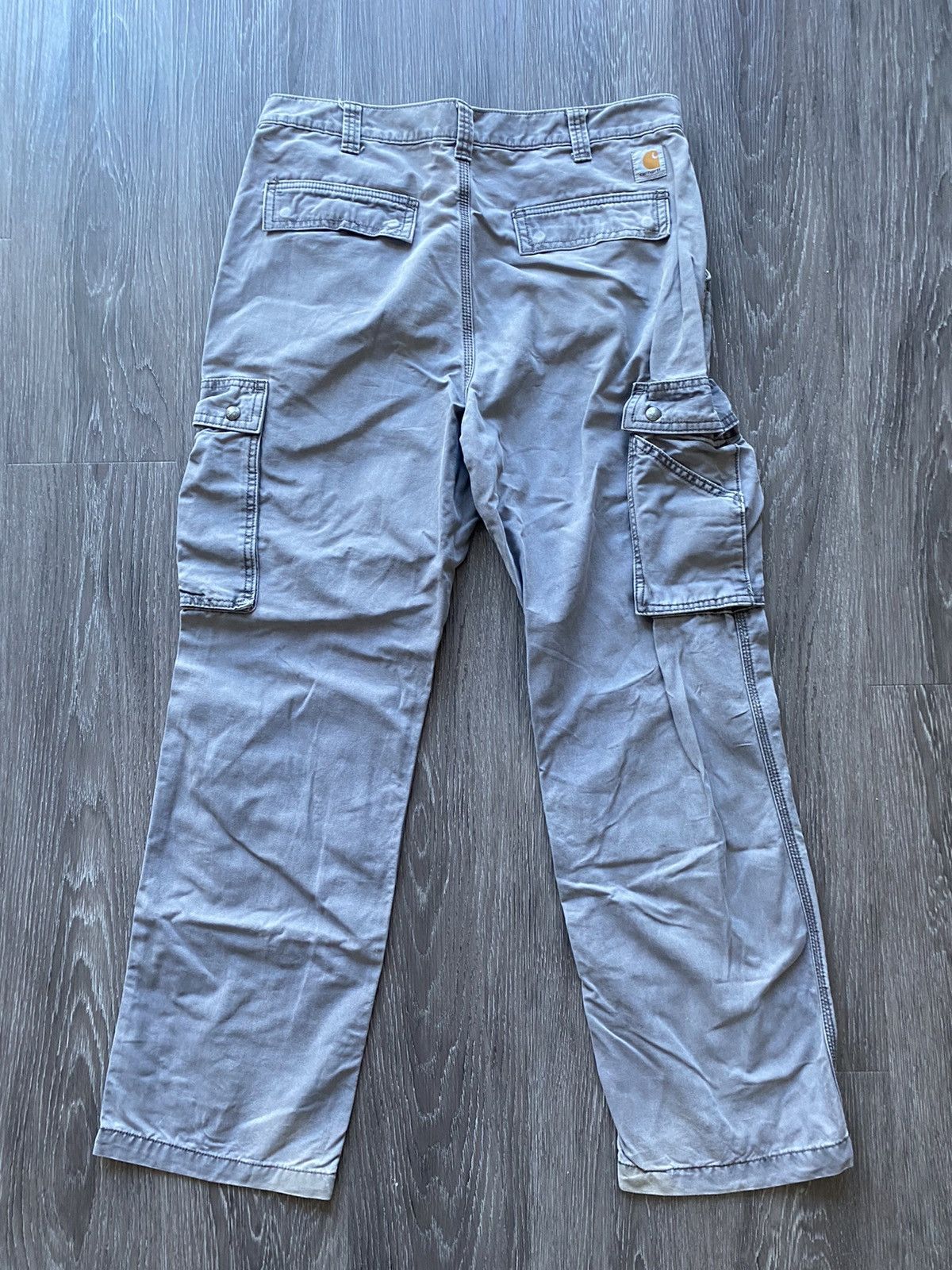 Carhartt Vintage Carhartt Cargo Carpenter Pants Grey Cargos Rare Size US 35 - 1 Thumbnail