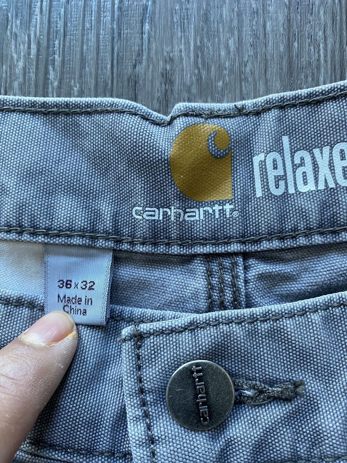 Carhartt Vintage Carhartt Cargo Carpenter Pants Grey Cargos Rare Size US 35 - 9 Thumbnail