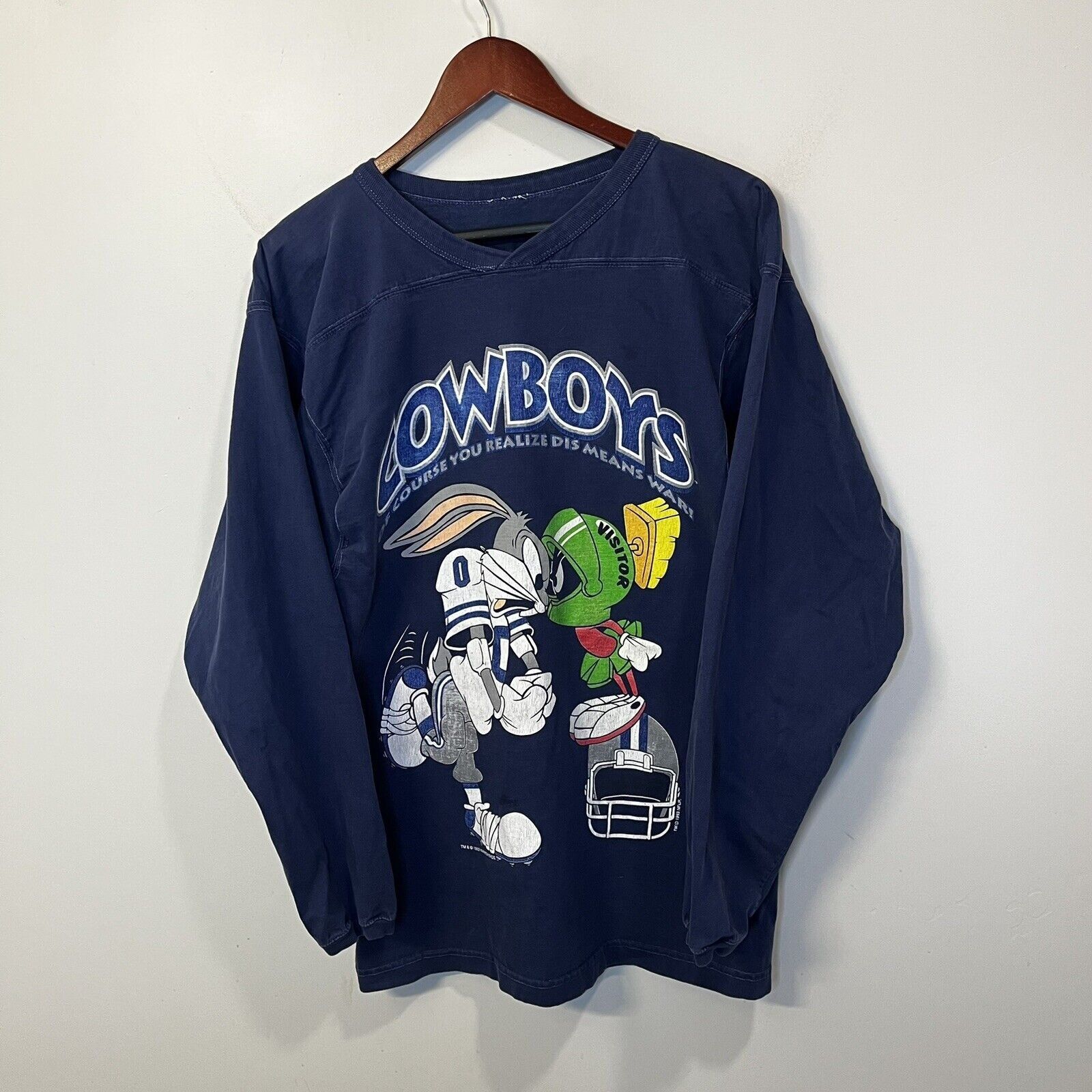 Dallas Cowboys Looney Tunes T-Shirt Men's XL 1993 Time for A