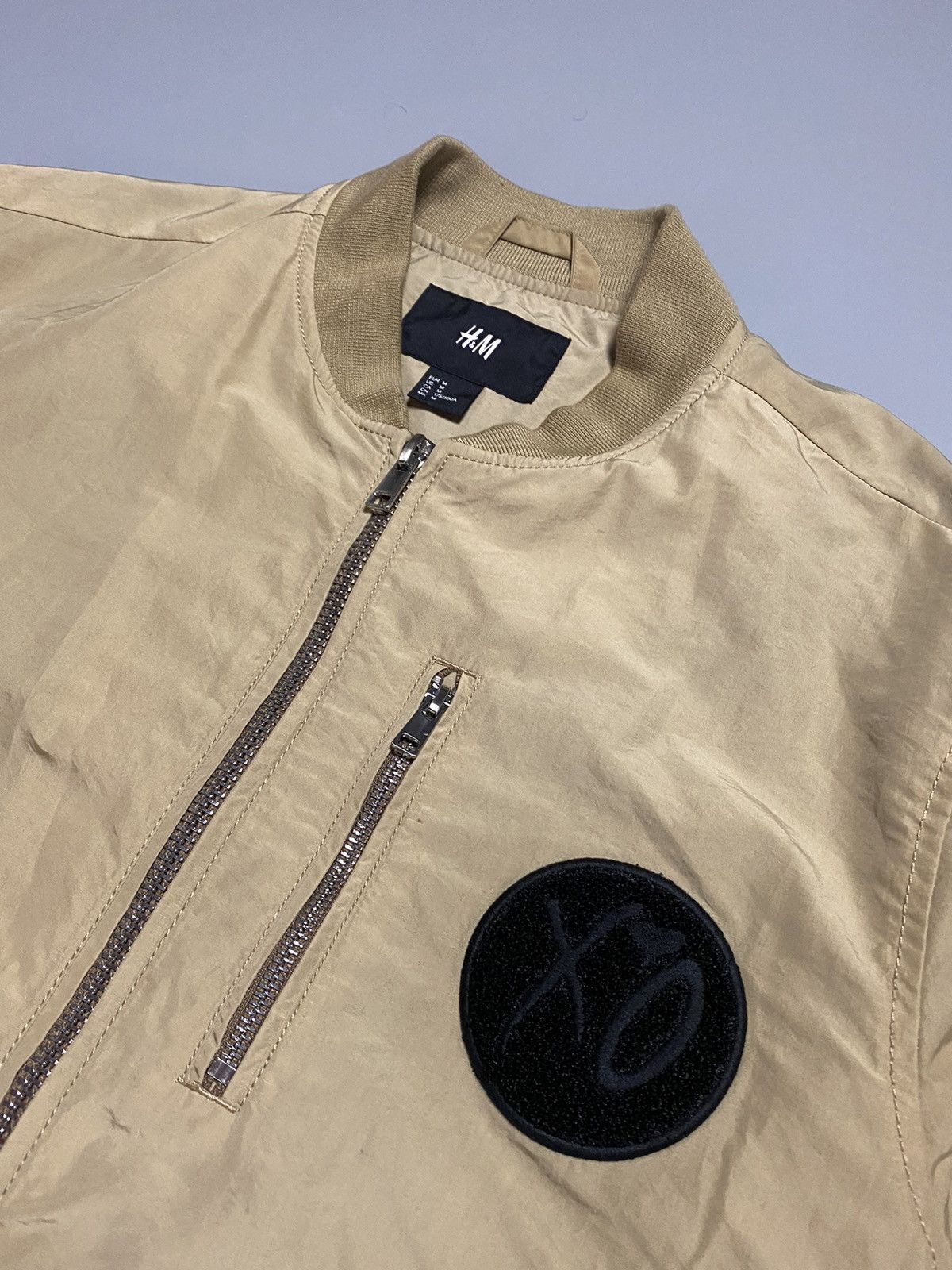 XO x H&M The Weekend vintage big logo nylon zip bomber