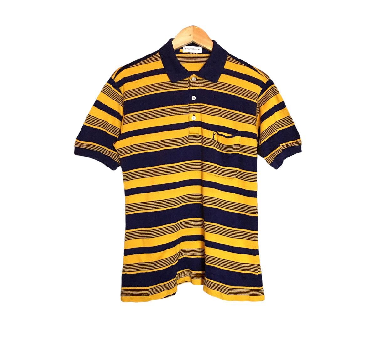 Yves Saint Laurent Striped Mini Logo YSL T-shirt