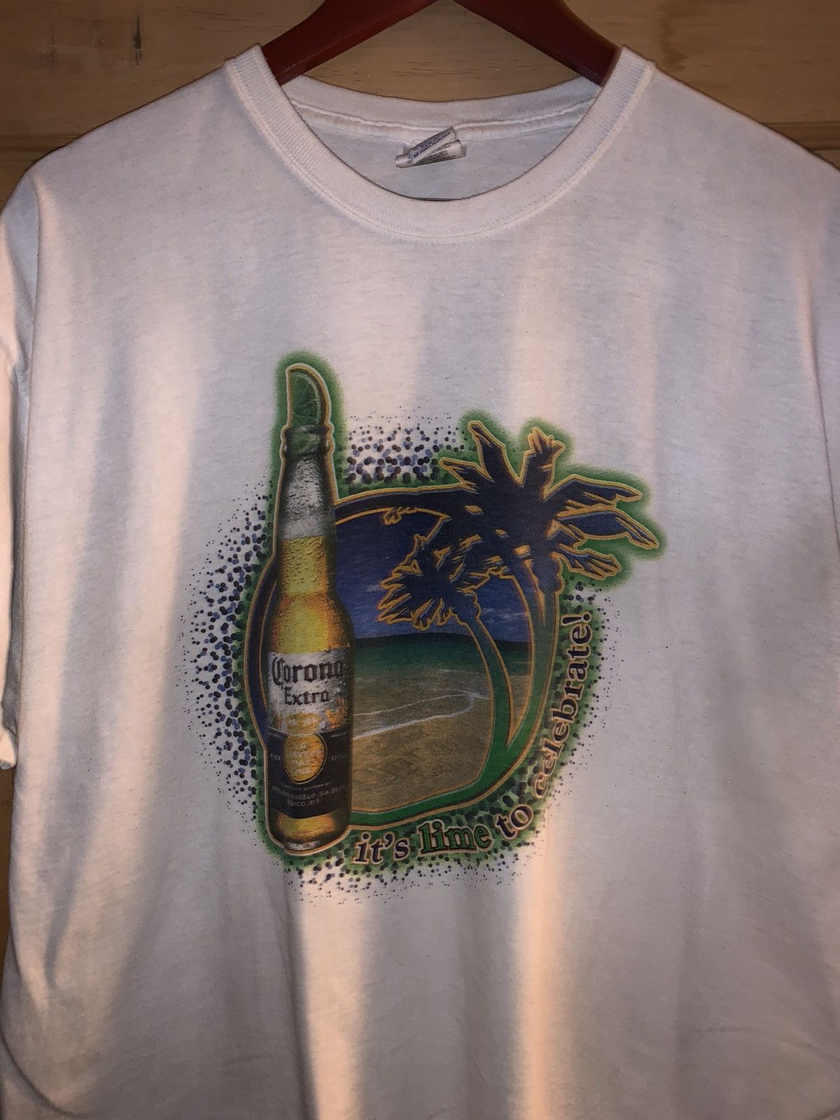 T-shirt Vintage Corona Extra Homme Taille XL Bleu - Occasion Très Bon état