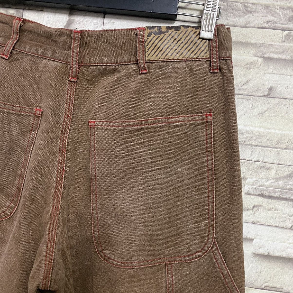 Vintage Vintage XLarge Duck Canvas Carpenter Pants Sunfaded Size US 31 - 14 Thumbnail