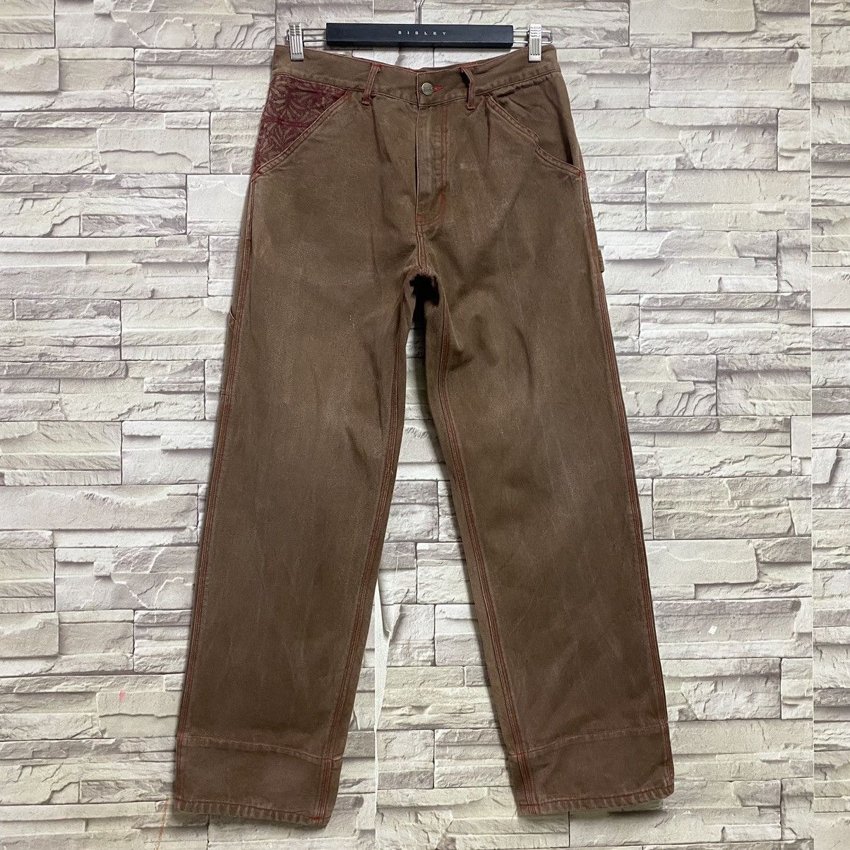 Vintage Vintage XLarge Duck Canvas Carpenter Pants Sunfaded Size US 31 - 4 Thumbnail