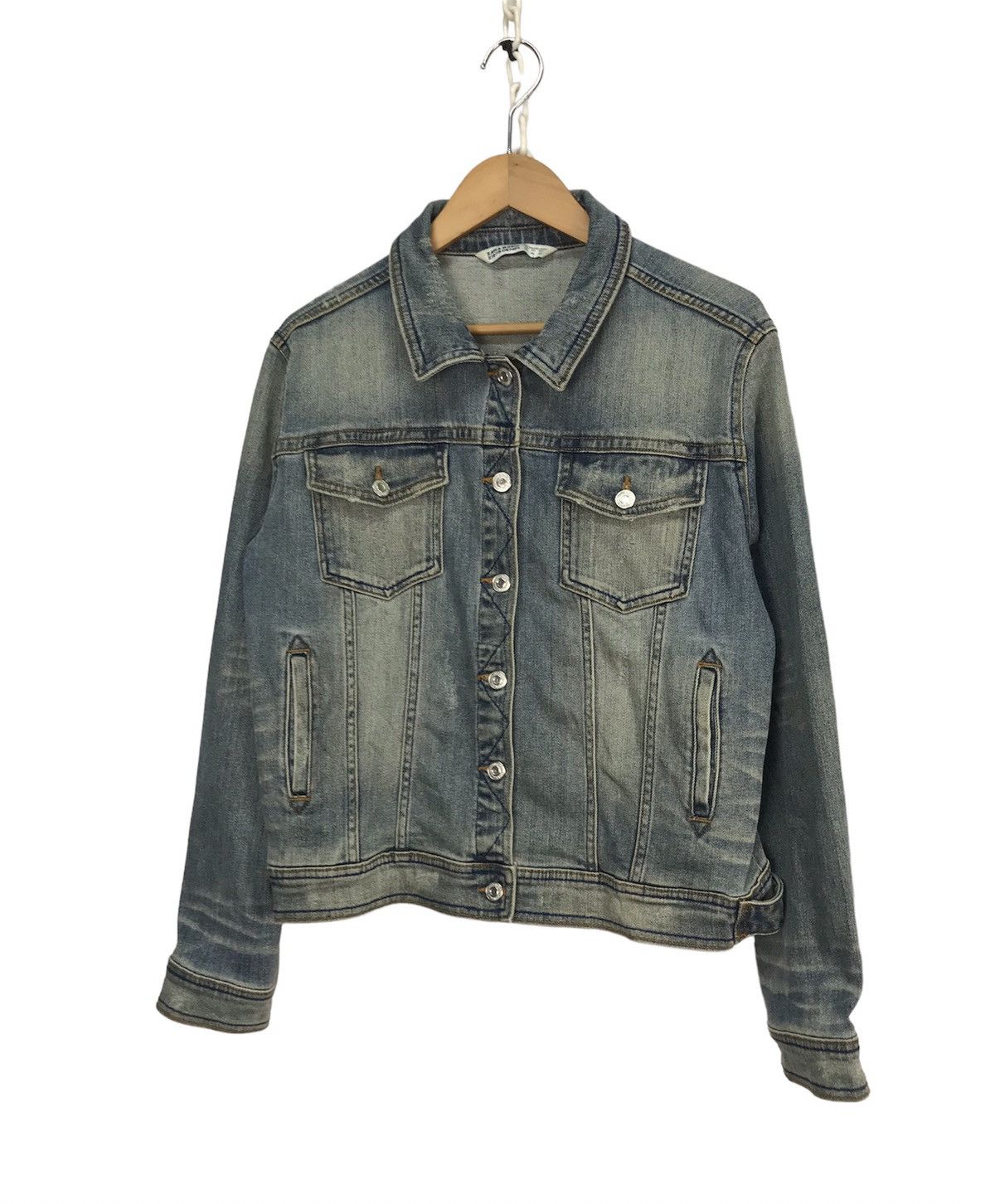 Zara distressed denim jacket