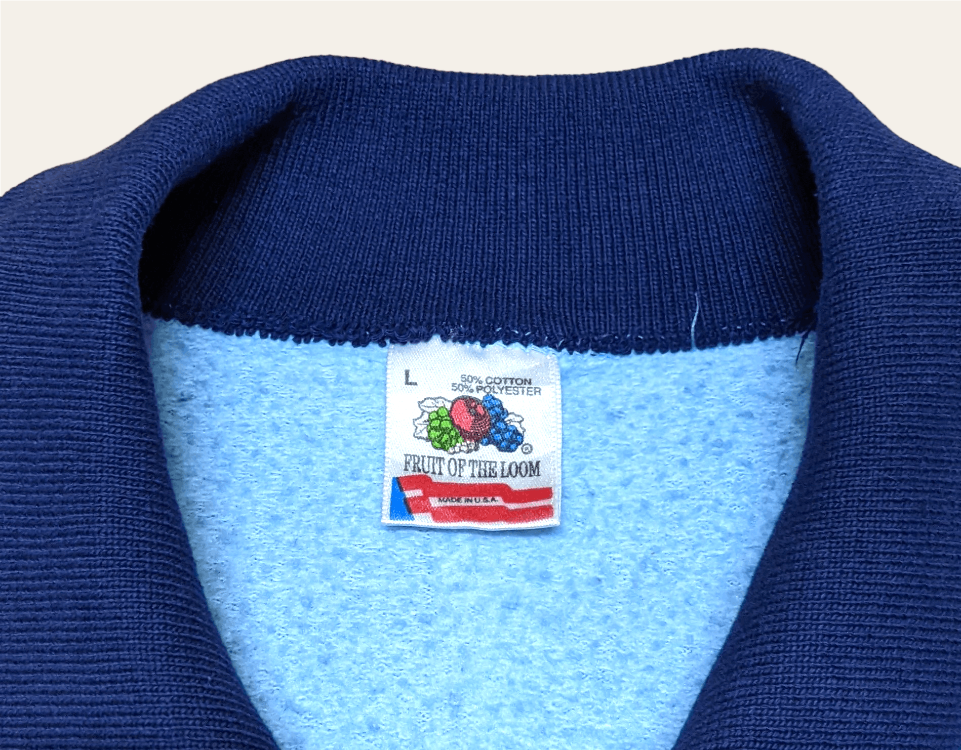 Essentials × Vintage Vintage 90s Distressed Custom Patchwork Collar Sweatshirt Size US M / EU 48-50 / 2 - 9 Thumbnail