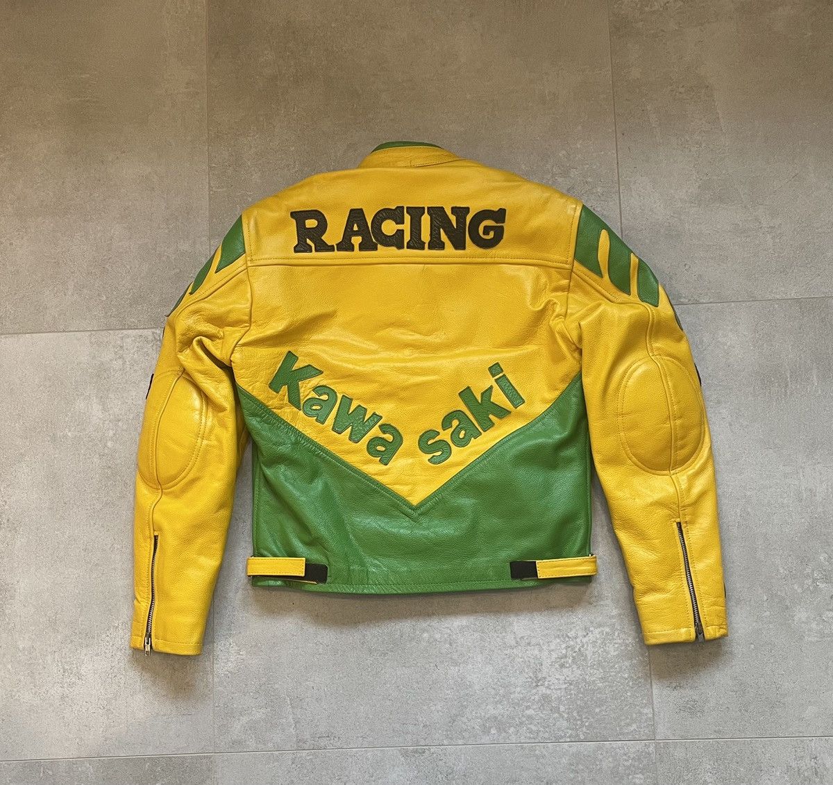 Other Vintage Kawasaki Racing Leather Moto Jacket Brazil Size US S / EU 44-46 / 1 - 2 Thumbnail