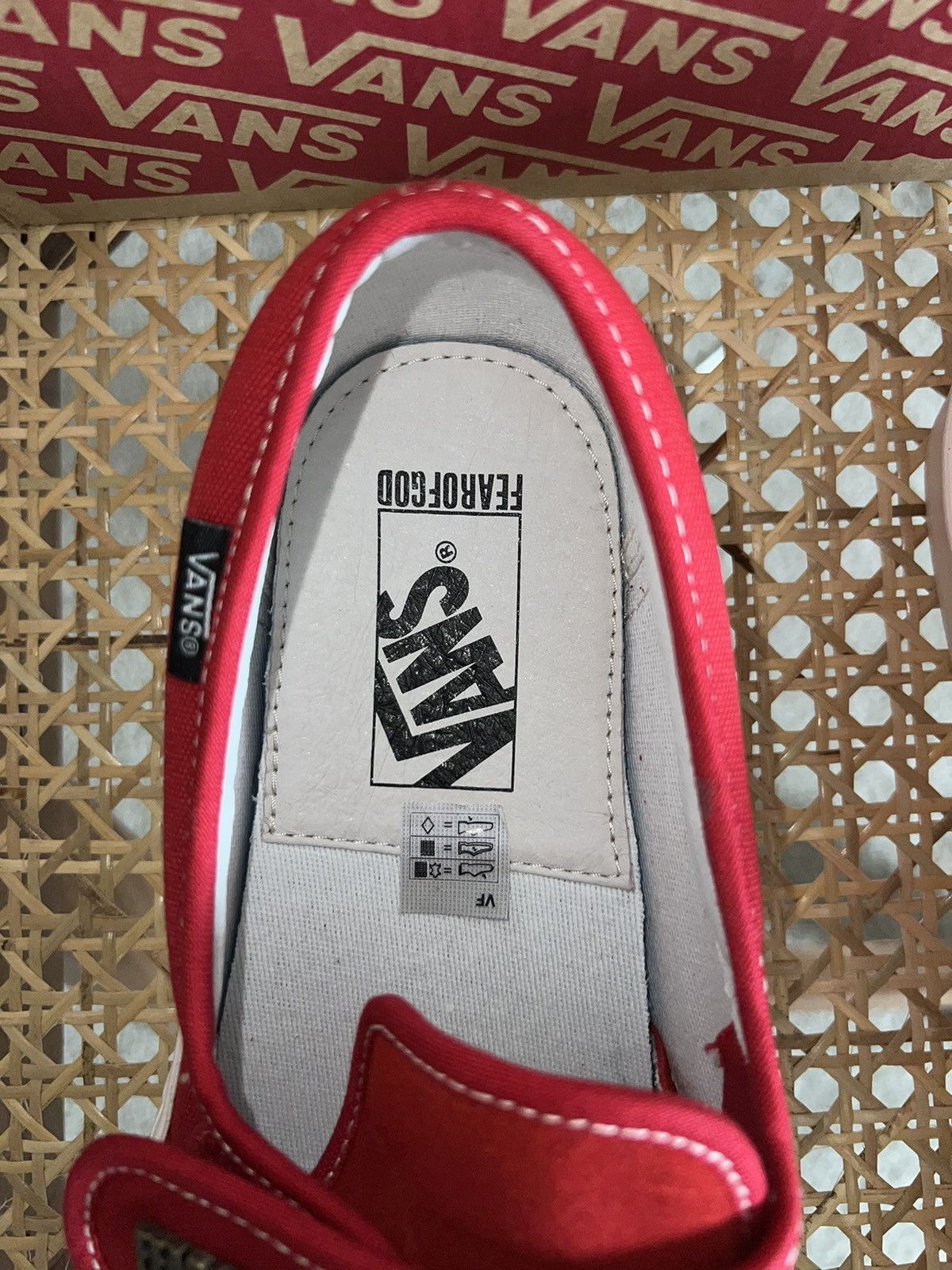 Fear of God Vans Slip-On 47 V DX Fear of God Red sz 8 Size US 8 / EU 41 - 8 Thumbnail