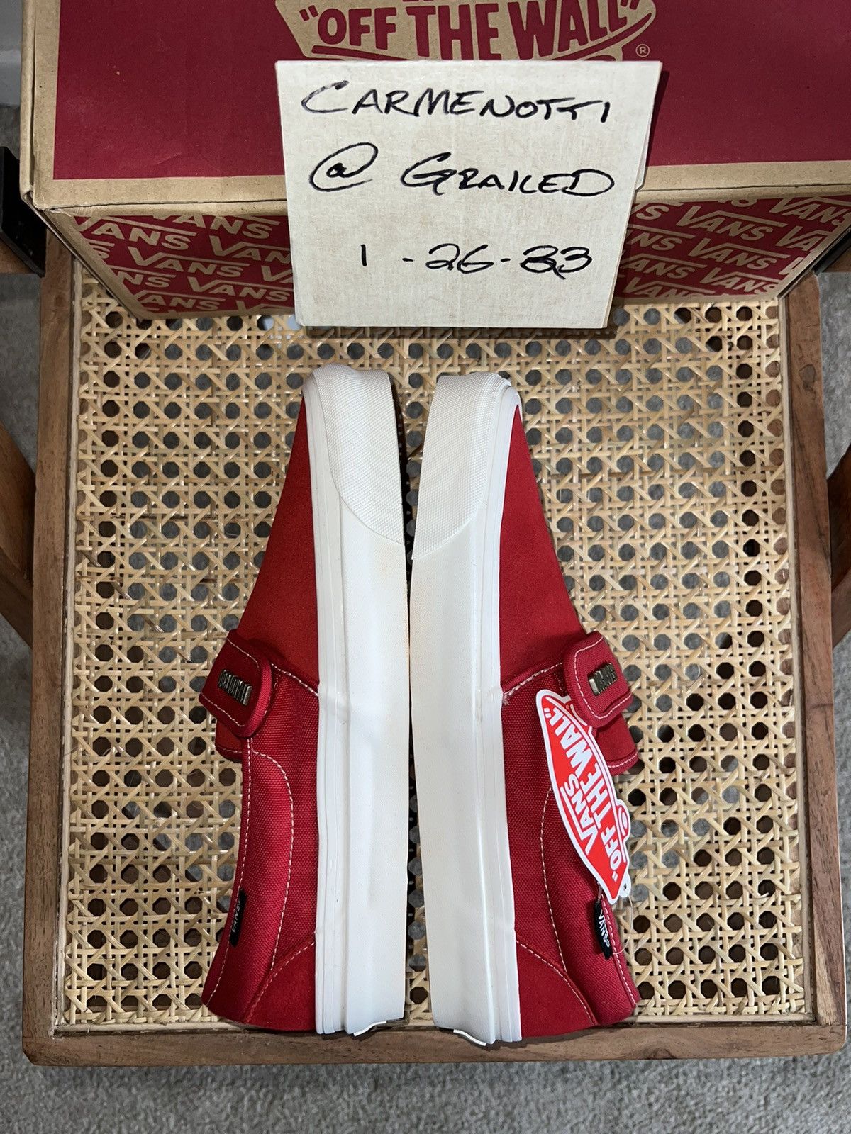 Fear of God Vans Slip-On 47 V DX Fear of God Red sz 8 Size US 8 / EU 41 - 10 Thumbnail