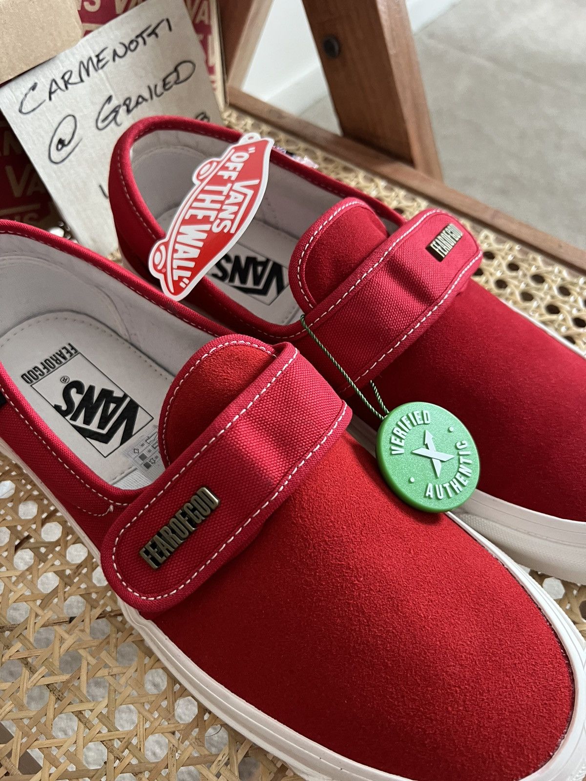 Fear of God Vans Slip-On 47 V DX Fear of God Red sz 8 Size US 8 / EU 41 - 4 Thumbnail
