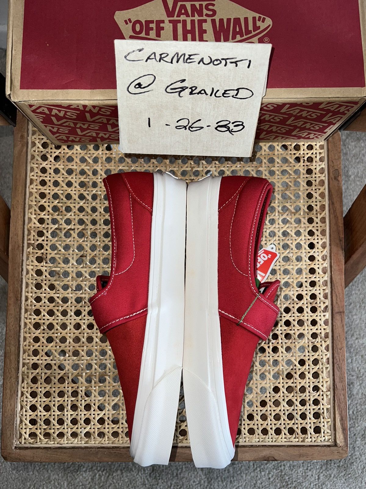 Fear of God Vans Slip-On 47 V DX Fear of God Red sz 8 Size US 8 / EU 41 - 9 Thumbnail