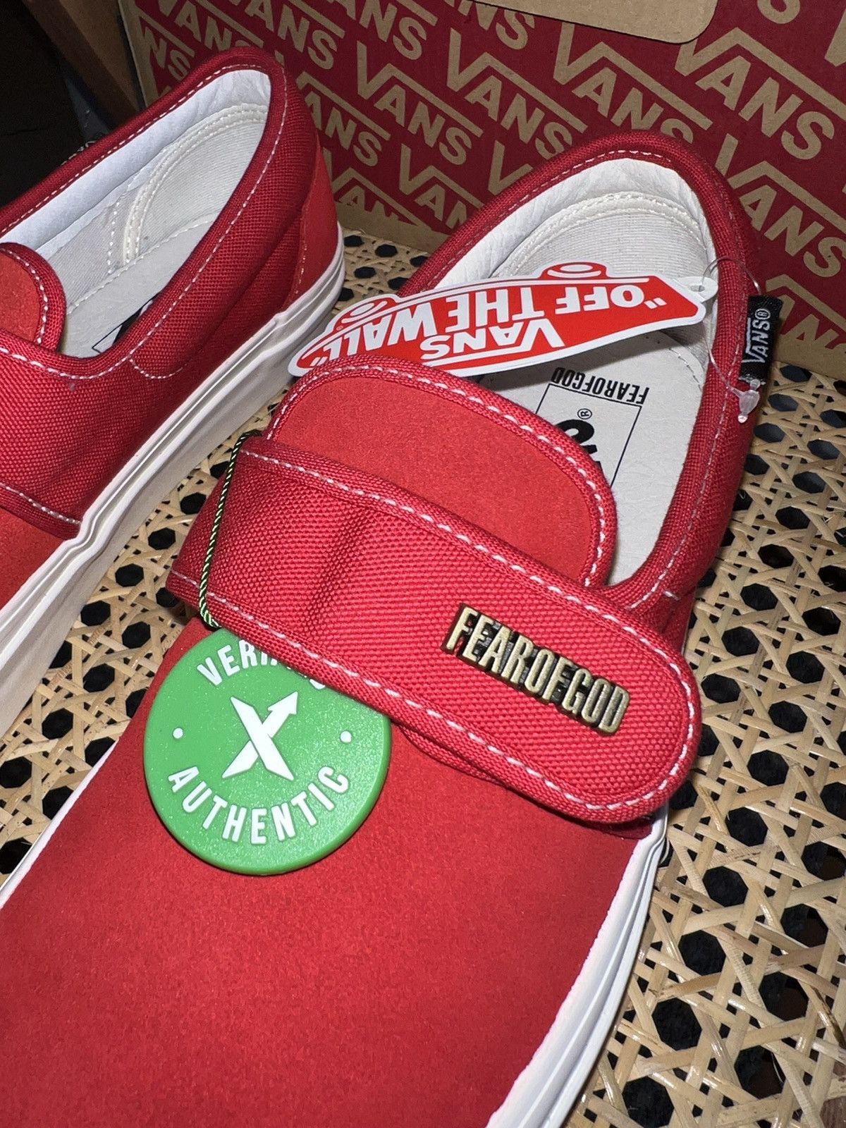 Fear of God Vans Slip-On 47 V DX Fear of God Red sz 8 Size US 8 / EU 41 - 7 Thumbnail