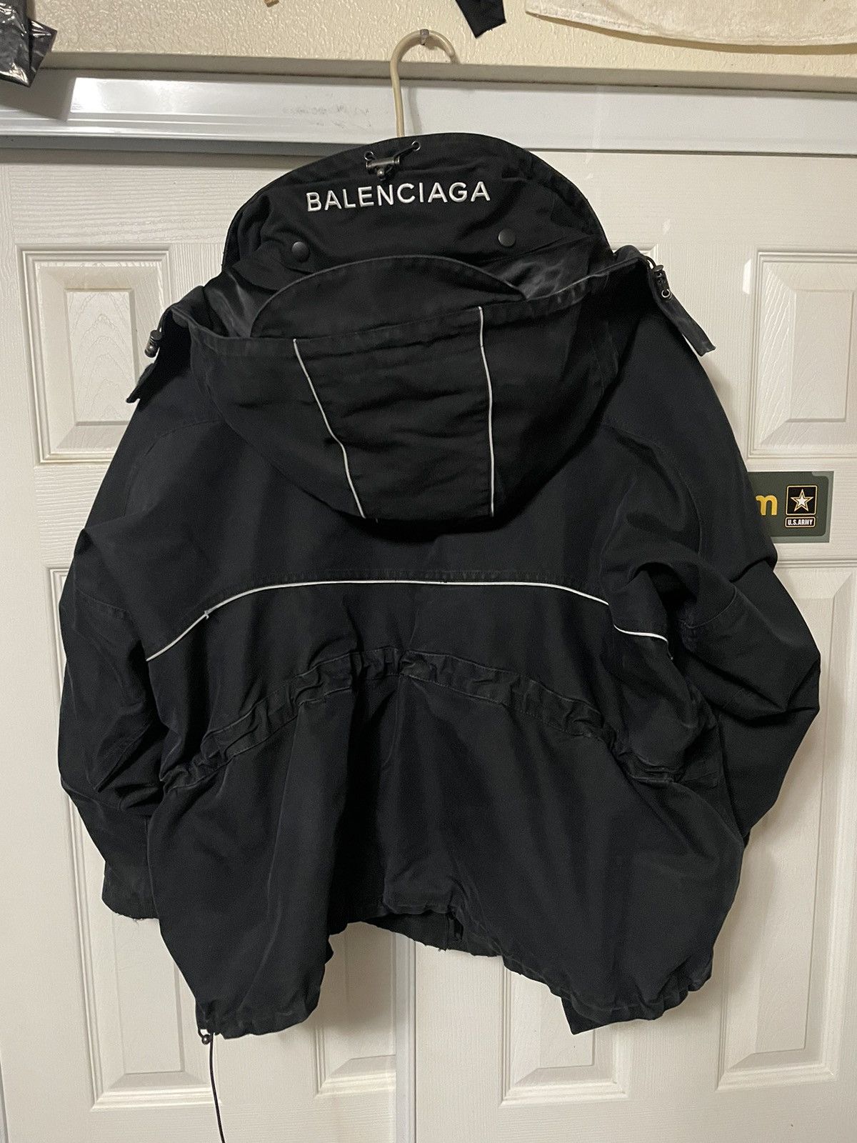 Balenciaga Black Swing Parka Jacket — CONSUMED