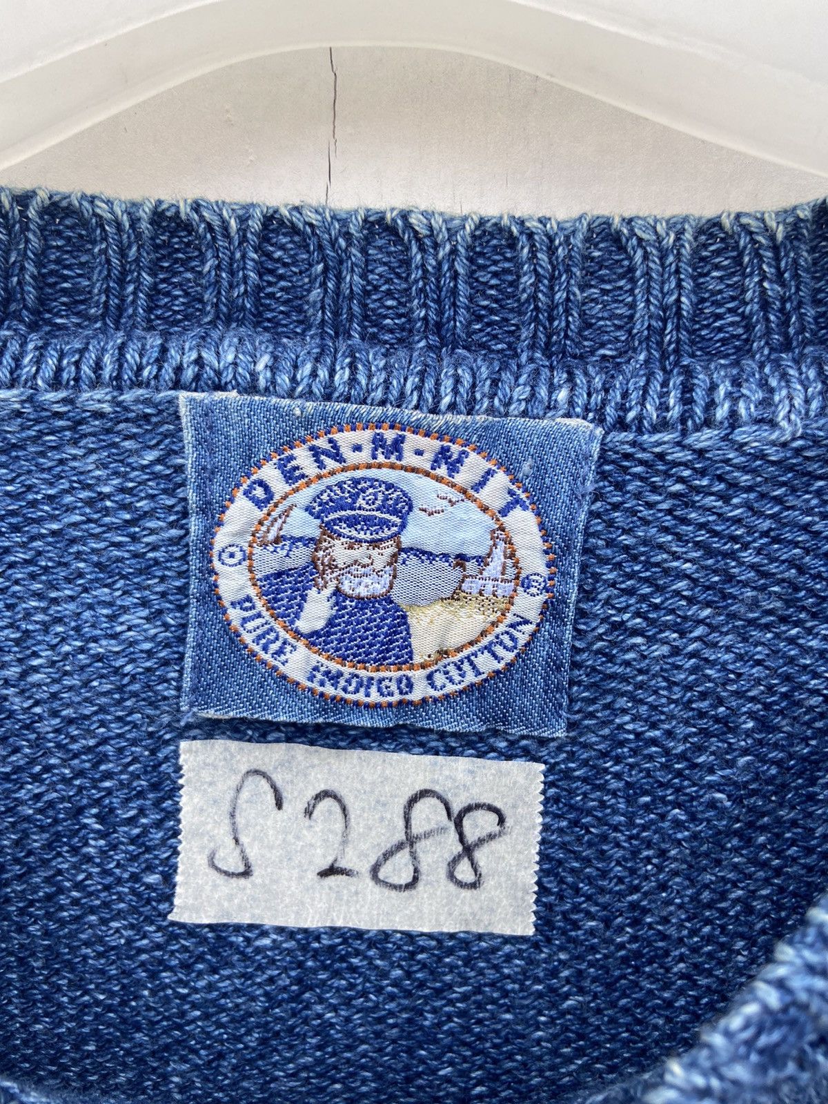 Indigo Vintage Den M Nit Pure Indigo Knitted Jumper Sweatshirt Size US L / EU 52-54 / 3 - 3 Thumbnail