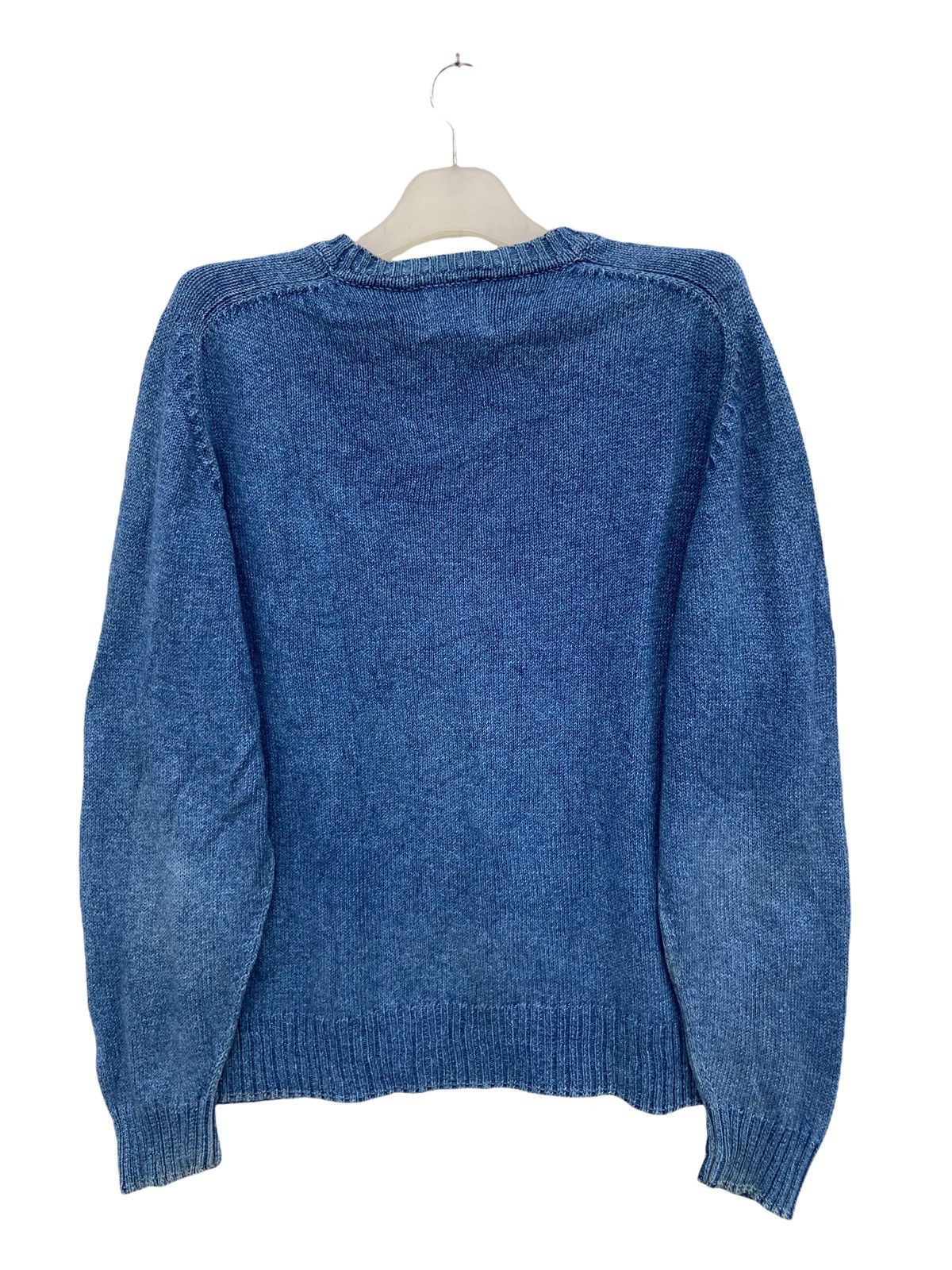 Indigo Vintage Den M Nit Pure Indigo Knitted Jumper Sweatshirt Size US L / EU 52-54 / 3 - 2 Thumbnail