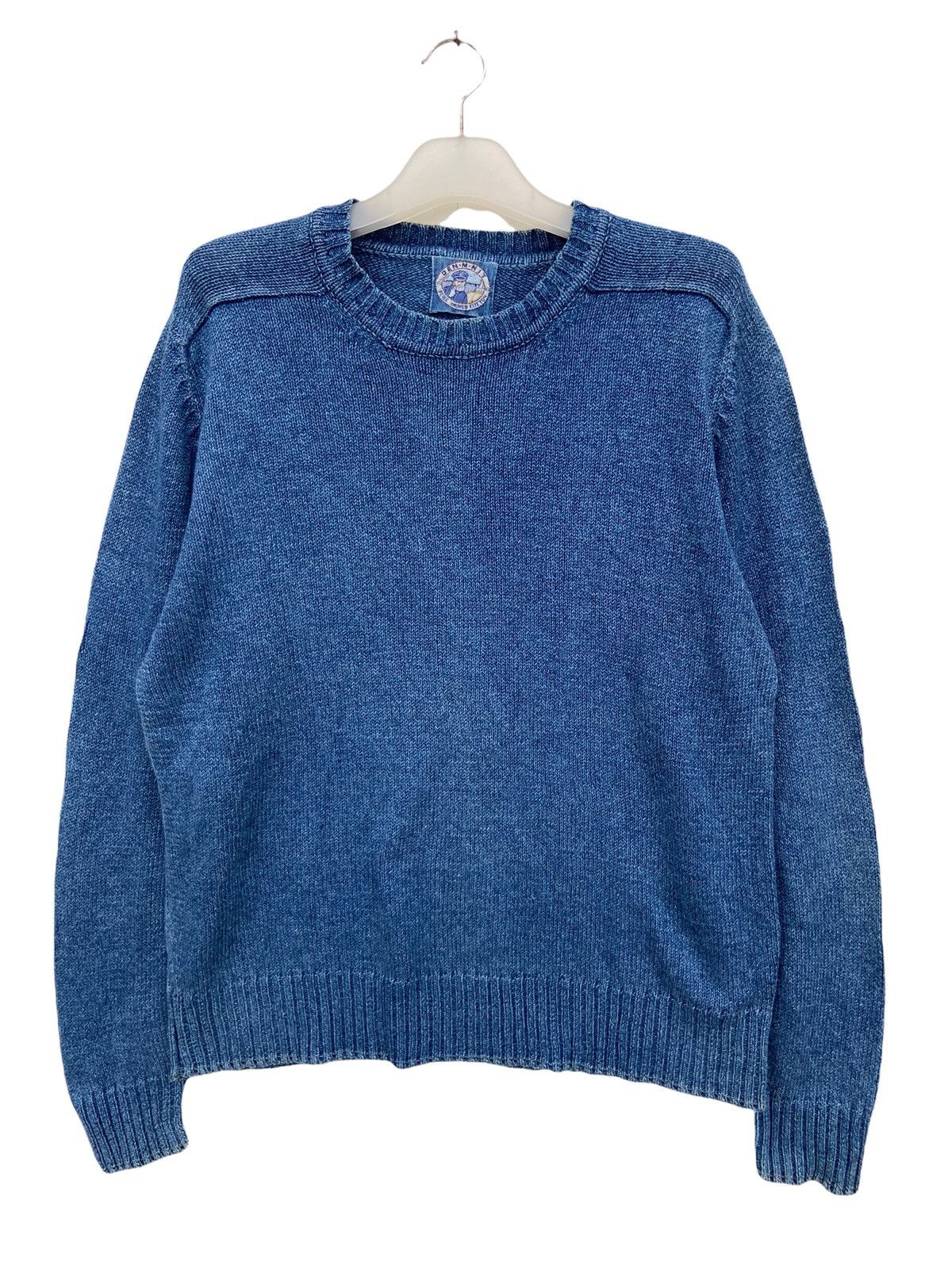 Indigo Vintage Den M Nit Pure Indigo Knitted Jumper Sweatshirt Size US L / EU 52-54 / 3 - 1 Thumbnail