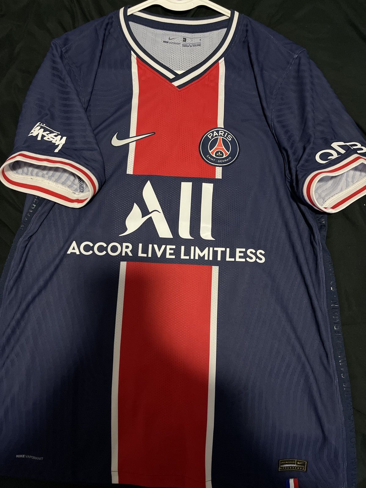 Nike × Stussy Stussy x Nike Paris Saint Germain Jersey Sz Large Grailed