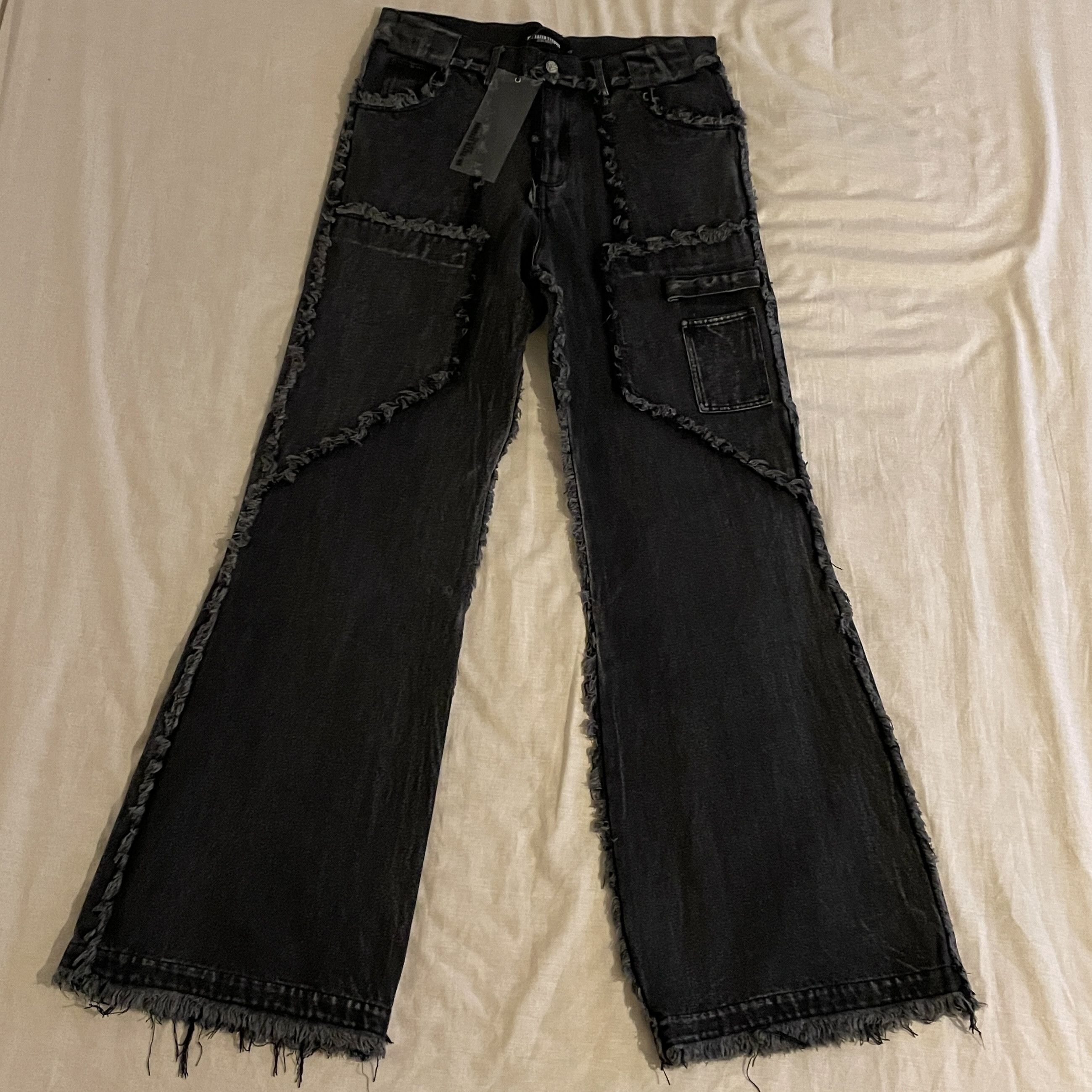 NO FAITH STUDIOS FLARED DENIM