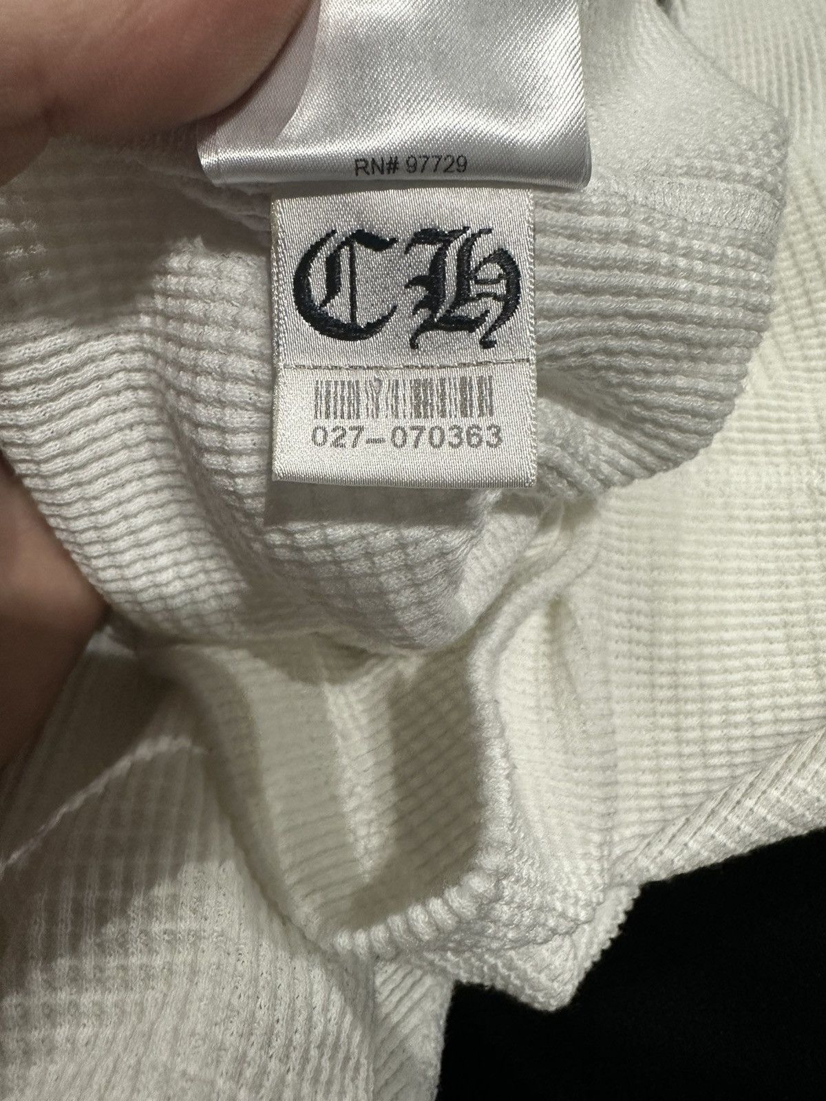 Chrome Hearts Chrome Hearts Sinister Thermal Crewneck White Size Medium Size US M / EU 48-50 / 2 - 7 Thumbnail