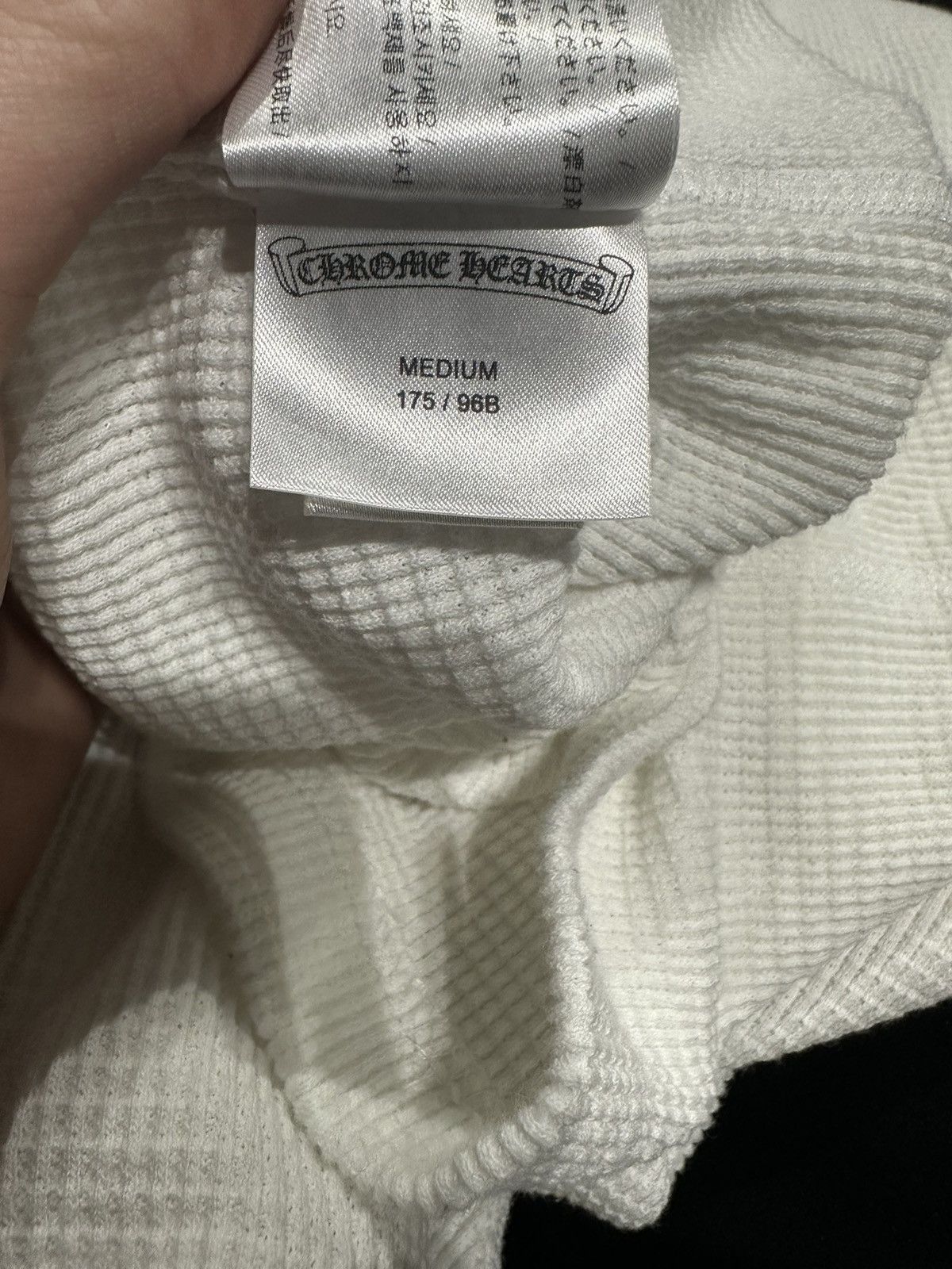 Chrome Hearts Chrome Hearts Sinister Thermal Crewneck White Size Medium Size US M / EU 48-50 / 2 - 6 Thumbnail