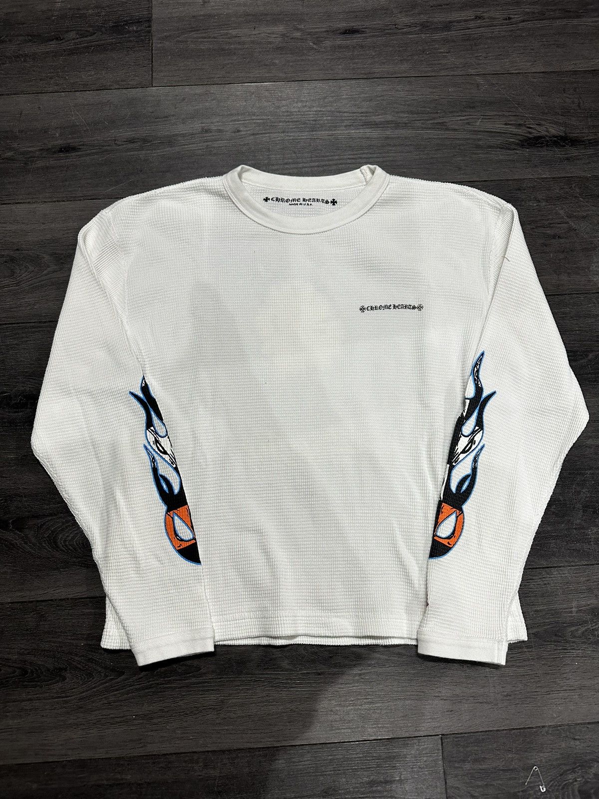 Chrome Hearts Chrome Hearts Sinister Thermal Crewneck White Size Medium Size US M / EU 48-50 / 2 - 1 Thumbnail
