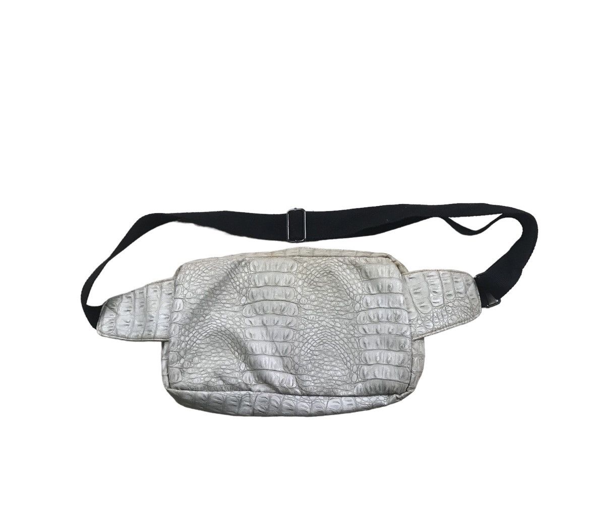 Mastermind Japan × Roen Vintage Roen Black Skull Crocskin Leather Waistbag Size ONE SIZE - 3 Thumbnail