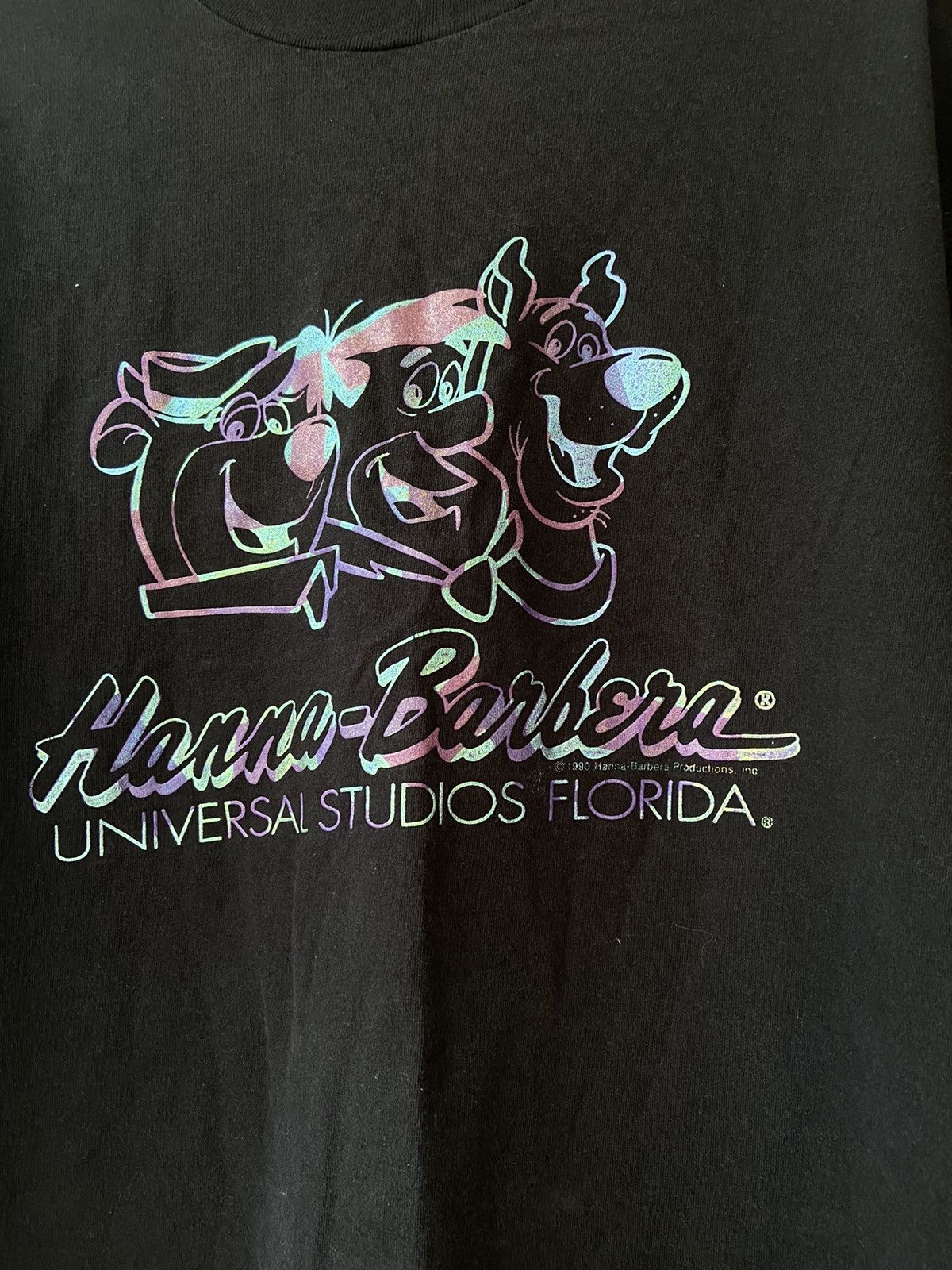 Vintage 90s Hanna-Barbera Universal Studios Florida T Shirt 1990 Size US XL / EU 56 / 4 - 2 Thumbnail