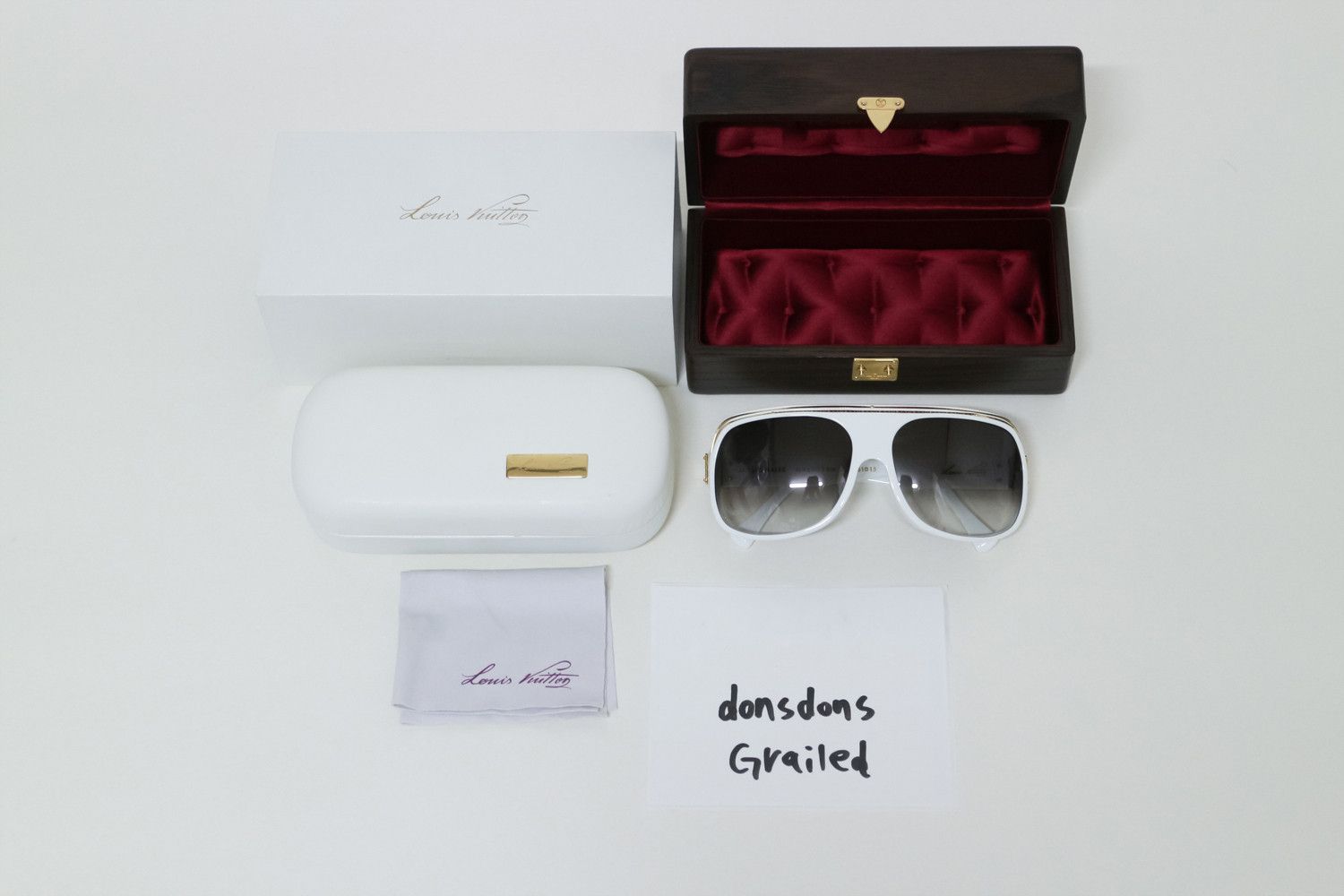 Louis Vuitton × Pharrell Louis Vuitton White Millionaire Sunglasses OG PHARRELL NIGO Size ONE SIZE - 13 Thumbnail
