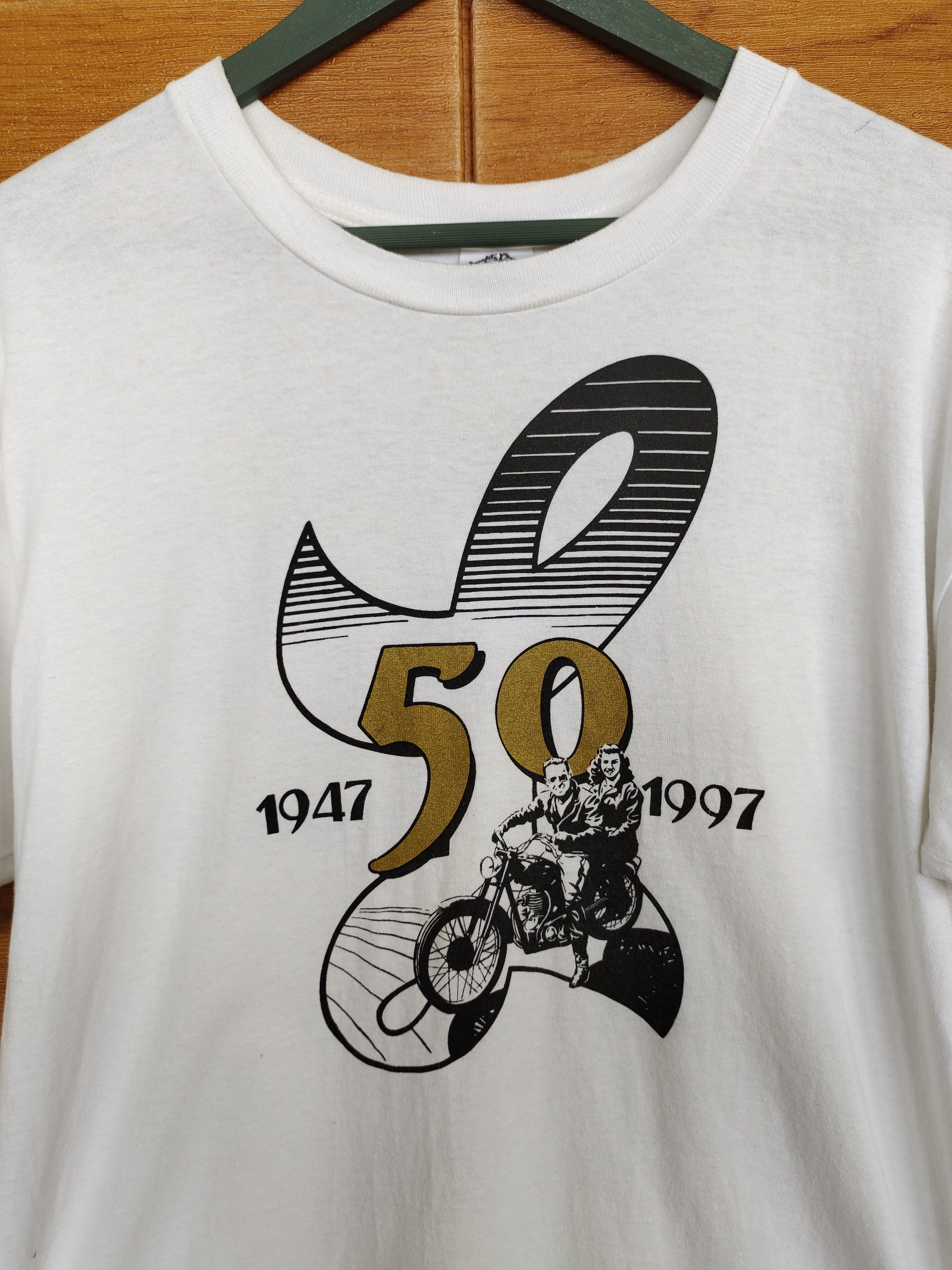 Aero Leathers Vintage 90s Langlitz Leather 50th Anniversary 1997 T-Shirt Size US L / EU 52-54 / 3 - 2 Thumbnail