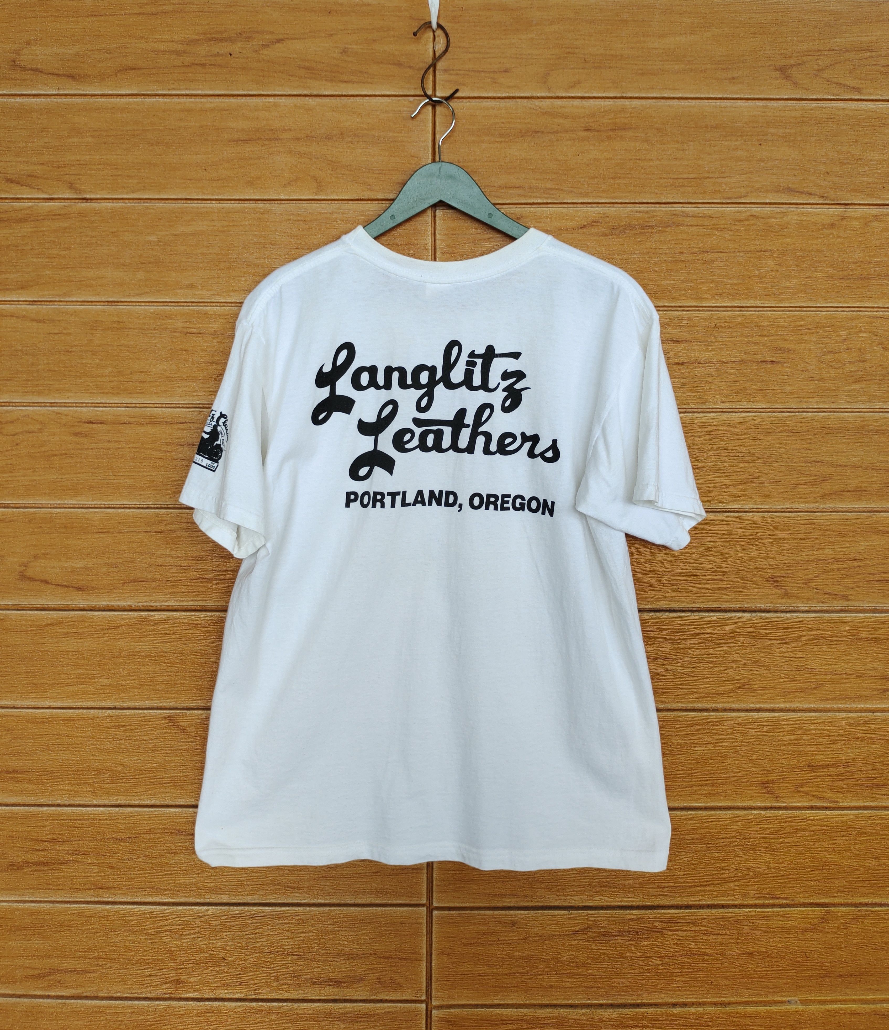 Aero Leathers Vintage 90s Langlitz Leather 50th Anniversary 1997 T-Shirt Size US L / EU 52-54 / 3 - 7 Thumbnail