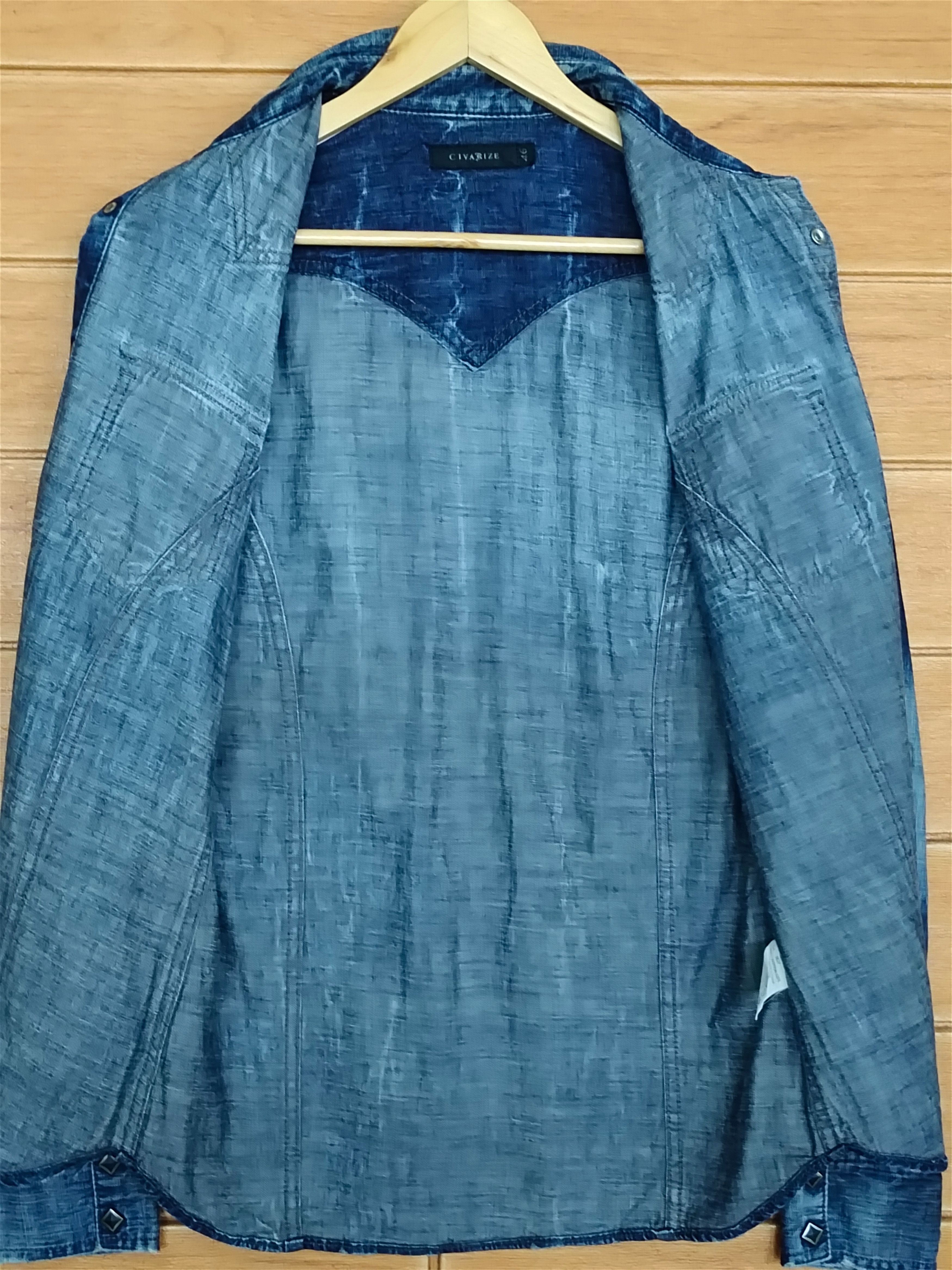 CIVARIZE 🇯🇵 Civarize Snap Button Denim Shirt Nice Design Patina Size US S / EU 44-46 / 1 - 18 Thumbnail